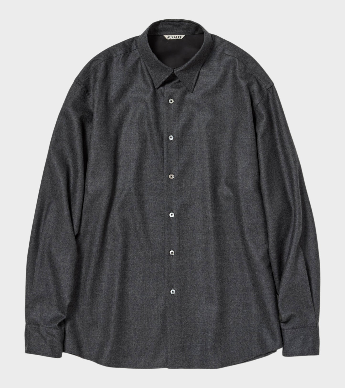 Super Light Wool Shirt Top Charcoal