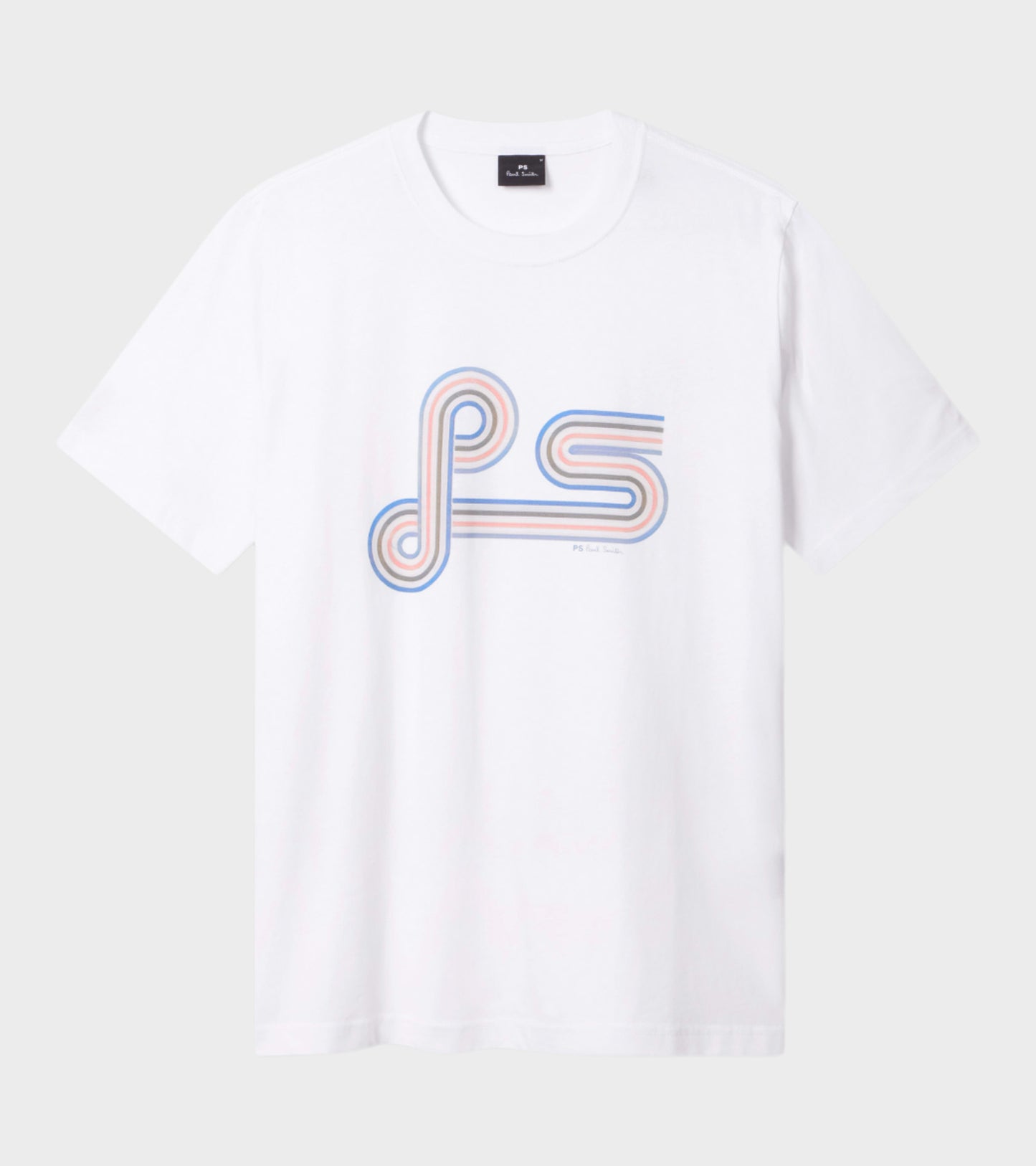 Swirly PS Print T-shirt White