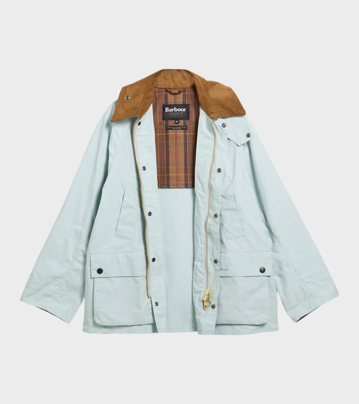 Oversized Bedale Casual Jacket Ice Blue