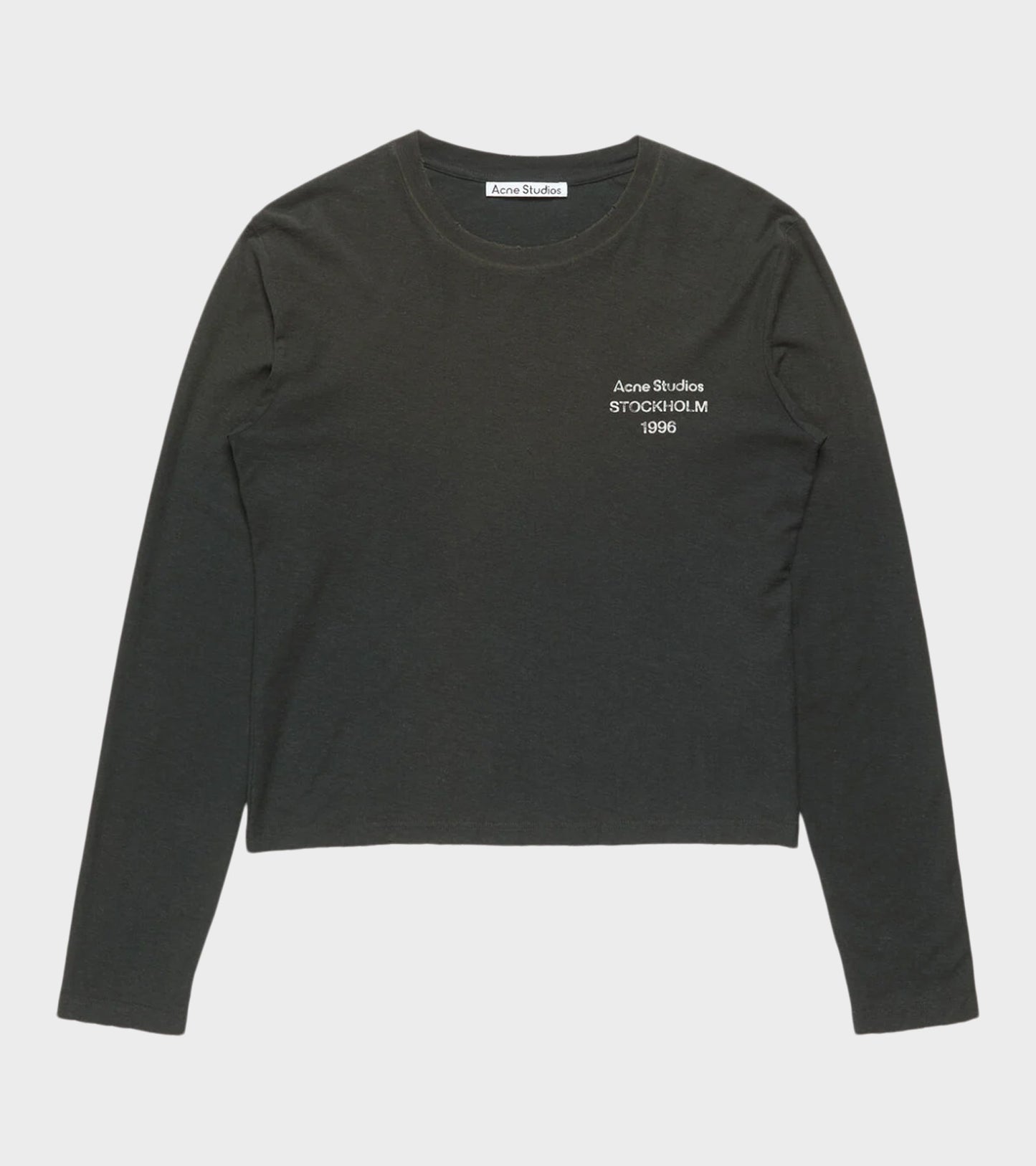Distressed Logo L/S T-shirt Faded Black