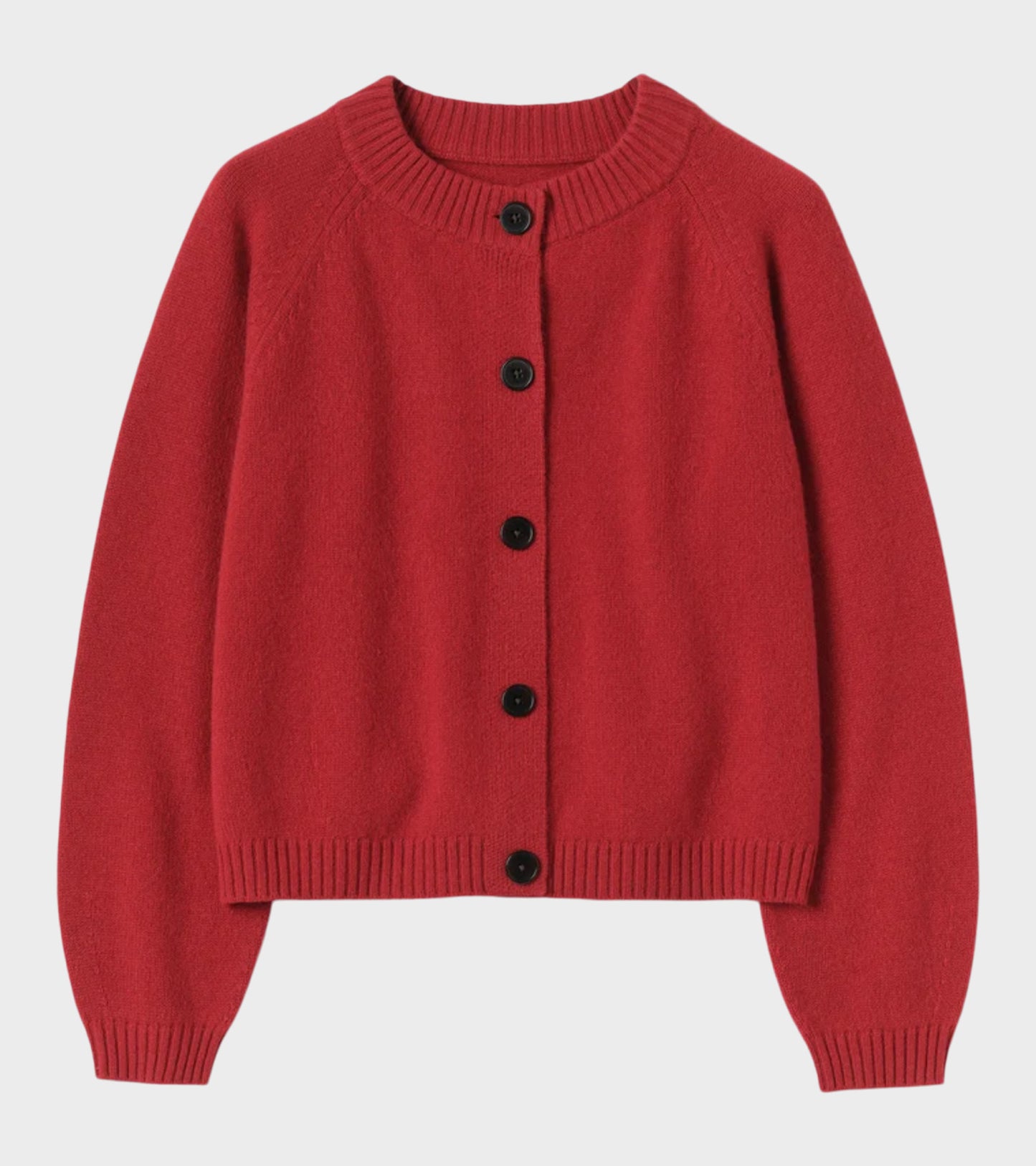 Eden Wool Cashmere Raglan Cardigan Cardinal Red