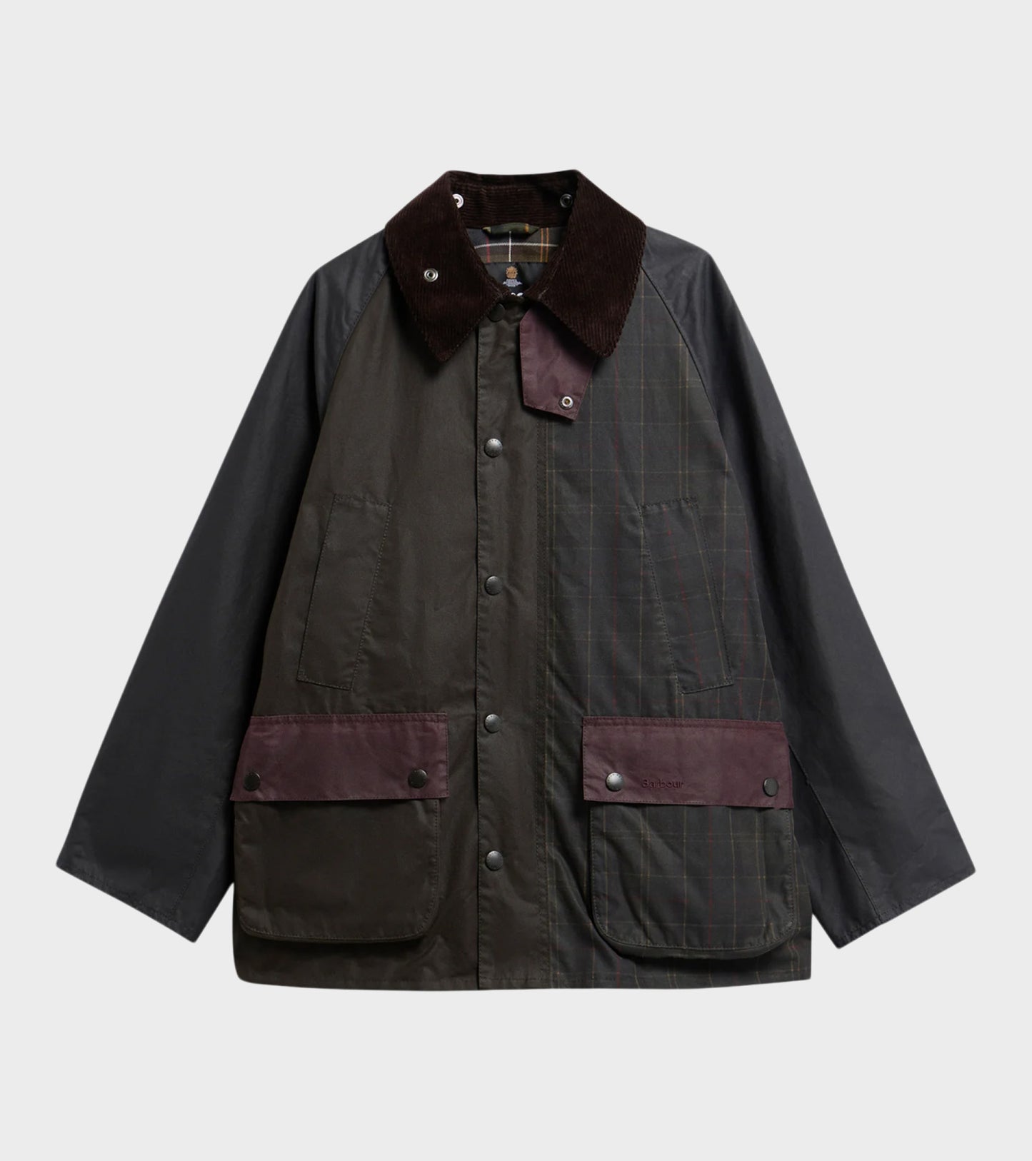 Patchwork OS Bedale Wax Jacket Tartan Mix