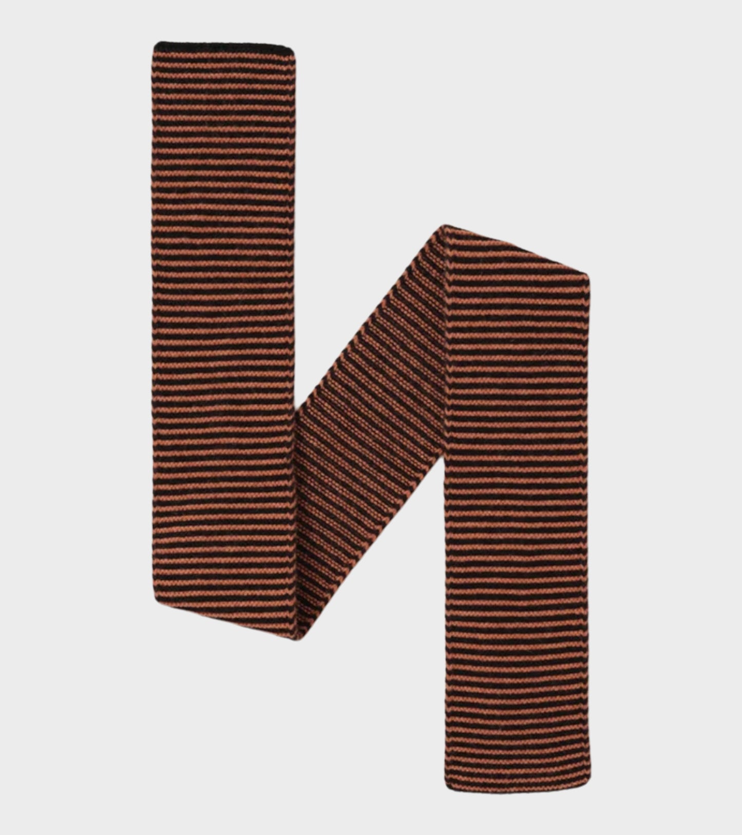 Small Garter Stitch Scarf Black/Iron Oxide