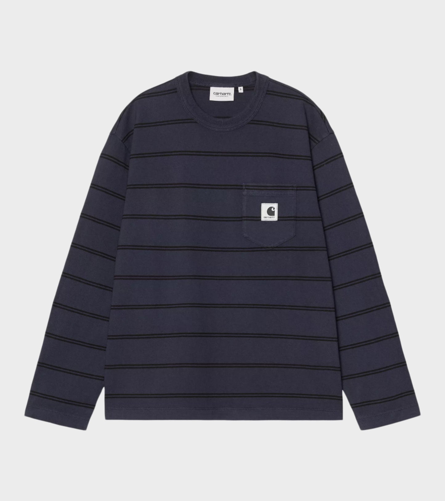 W' L/S Cardona Pocket T-Shirt Natural/Dark Navy
