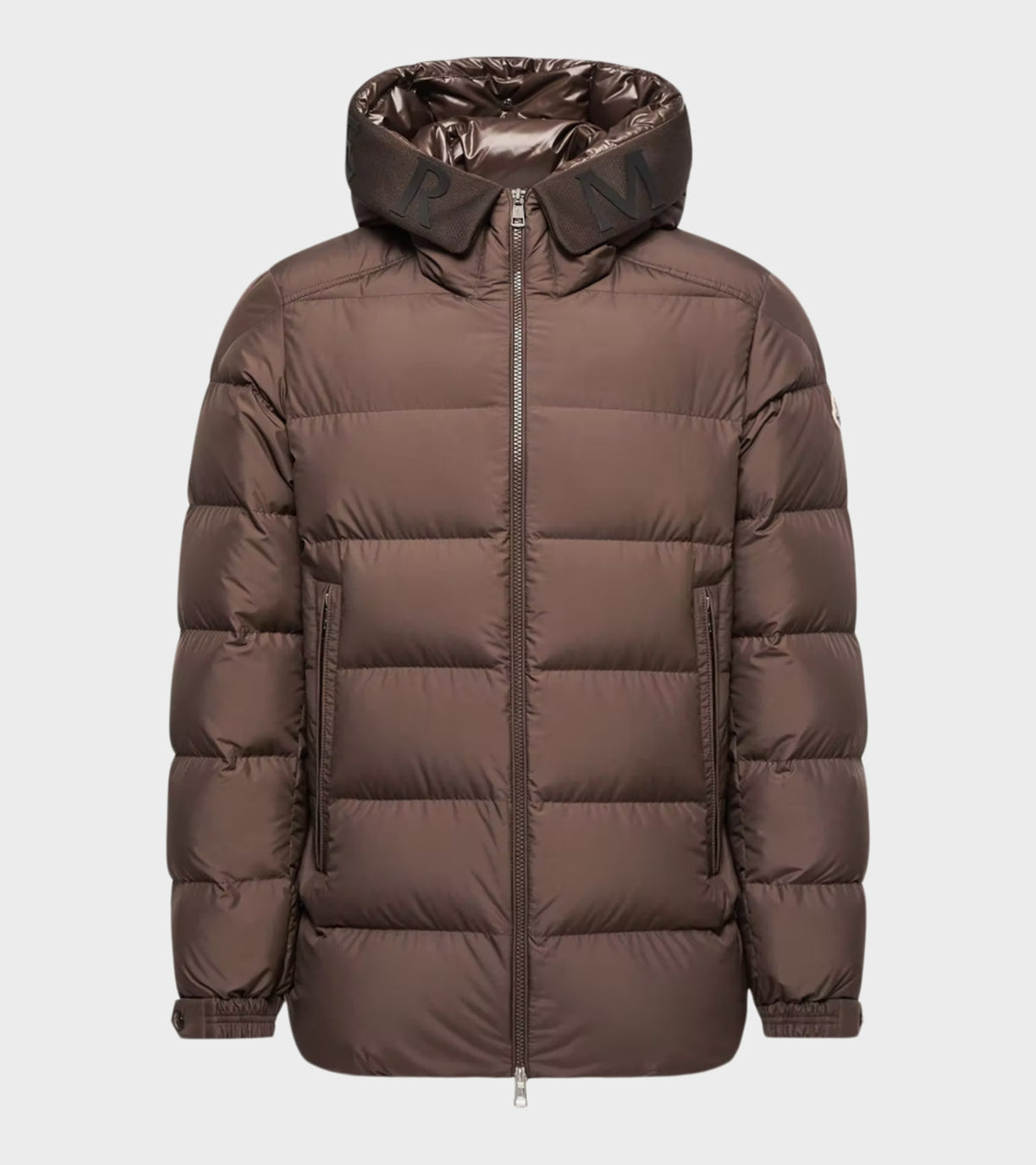 Orvelle Hooded Mid-Length Down Jacket Brown