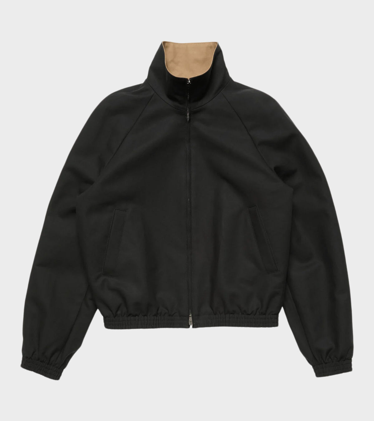 Satin Logo Jacket Black