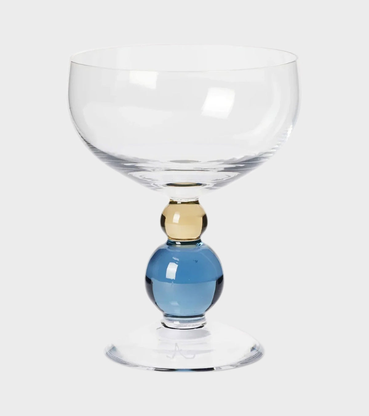 Noam Champagne Glass Smoke Blue/Hazel