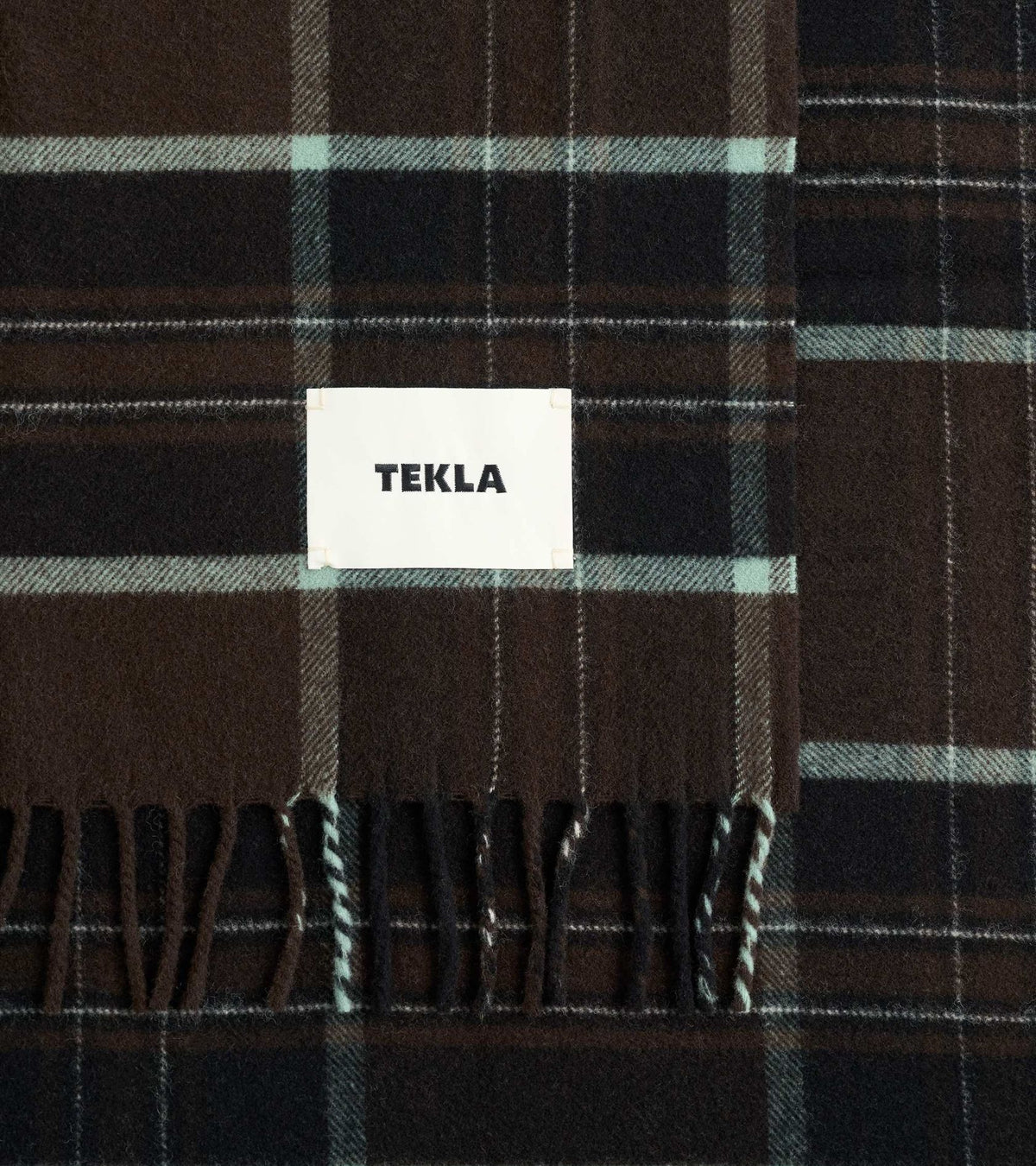 Lambswool Blanket With Fringes Fearn Plaid