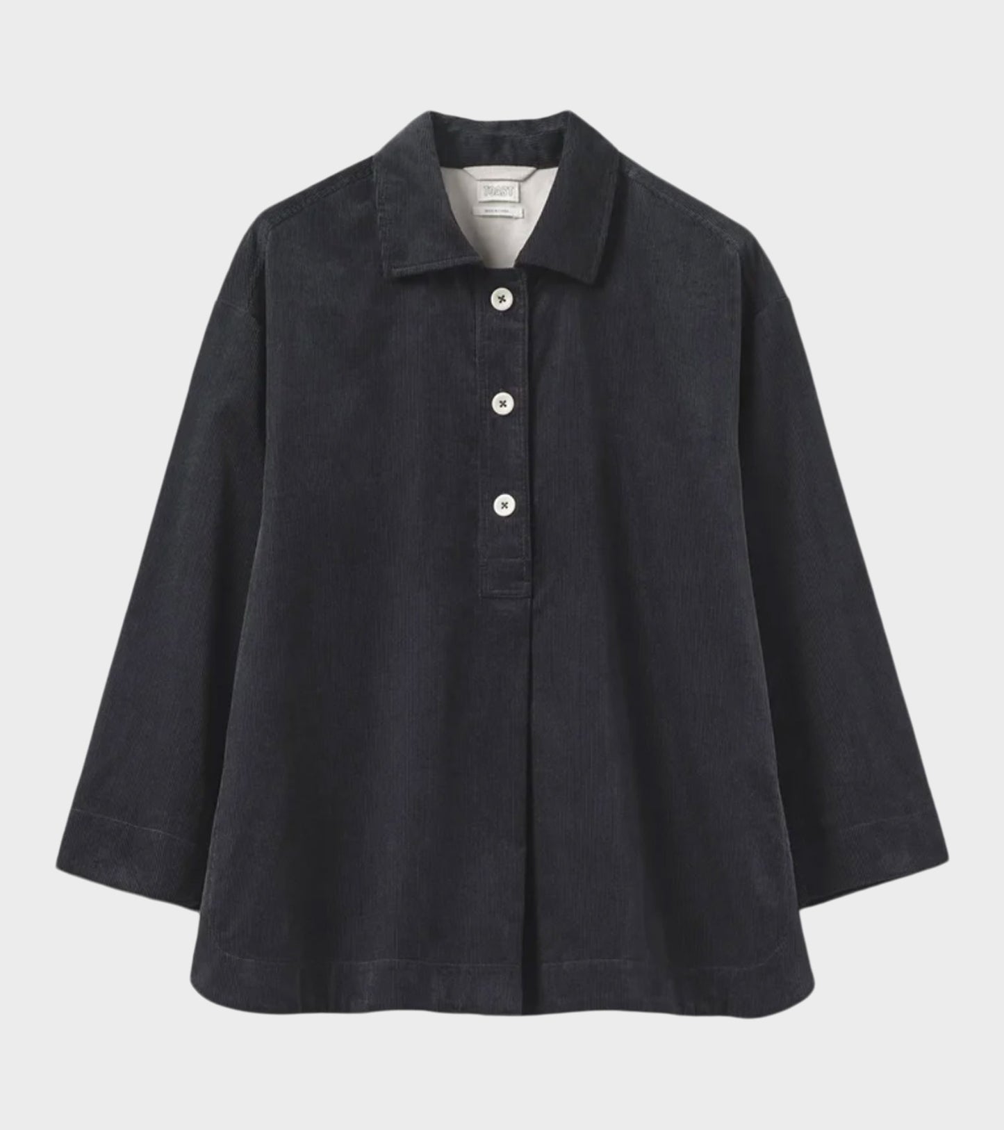 Organic Cord Smock Top Midnight