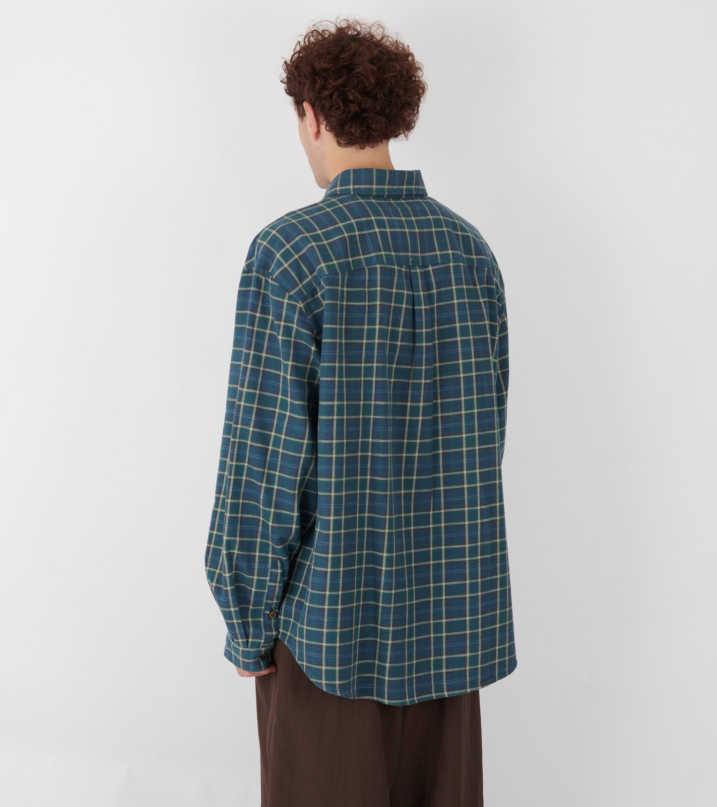 Relaxed Plaid Check Overshirt Green/Blue Mix