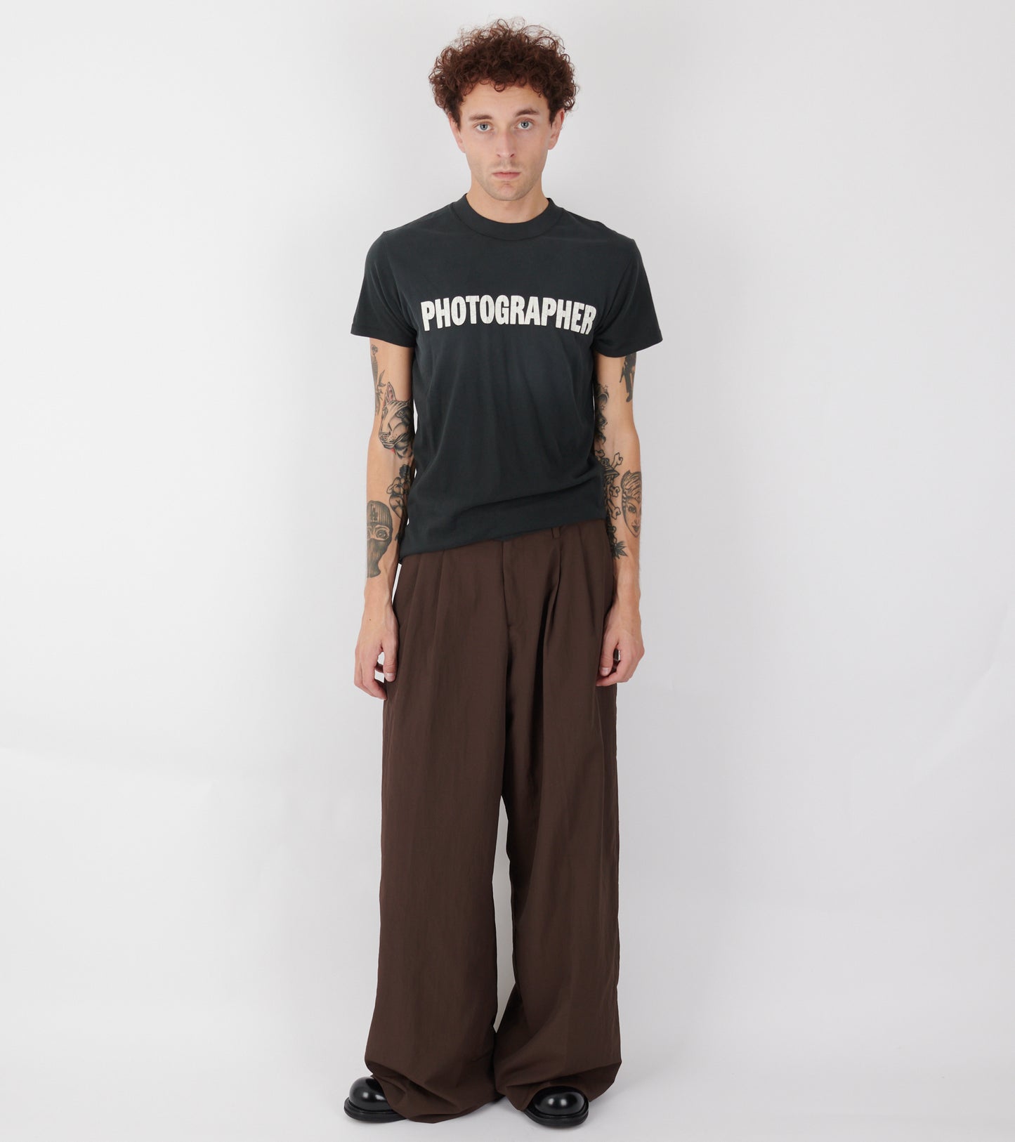 Photographer Knit T-Shirt Washed Black