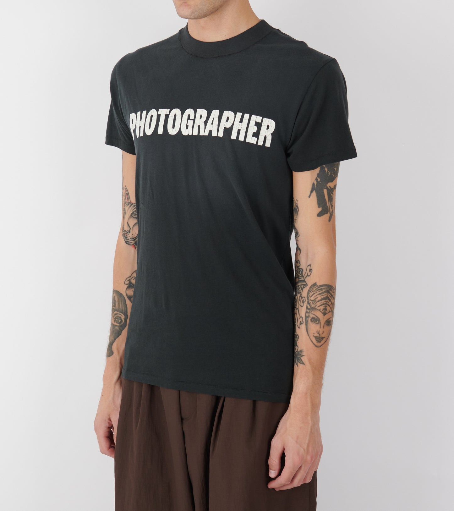 Photographer Knit T-Shirt Washed Black
