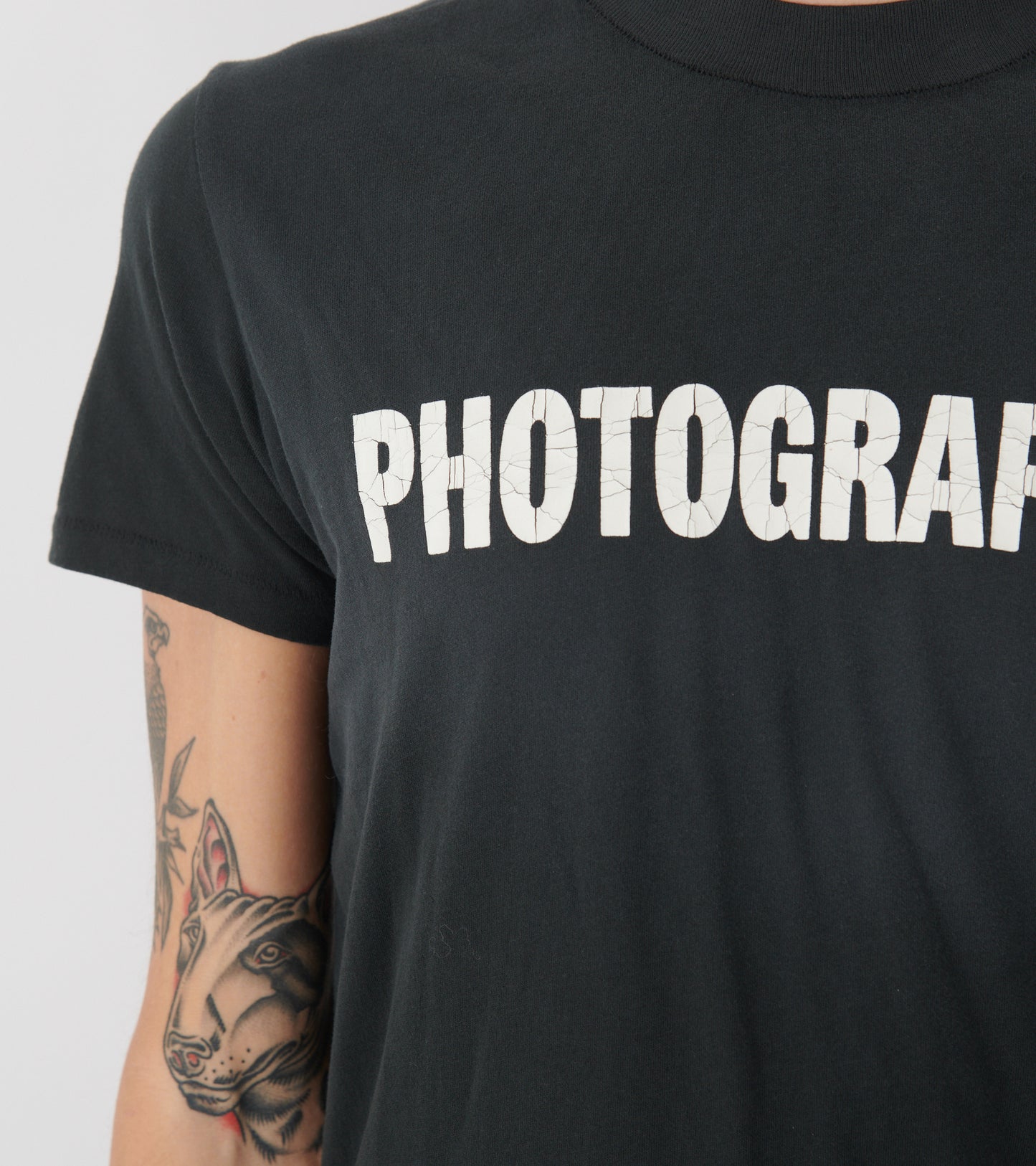 Photographer Knit T-Shirt Washed Black