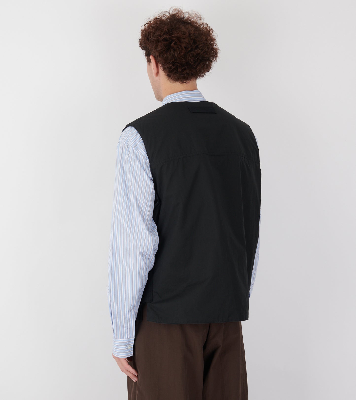Cotton Vest with Zippers Black