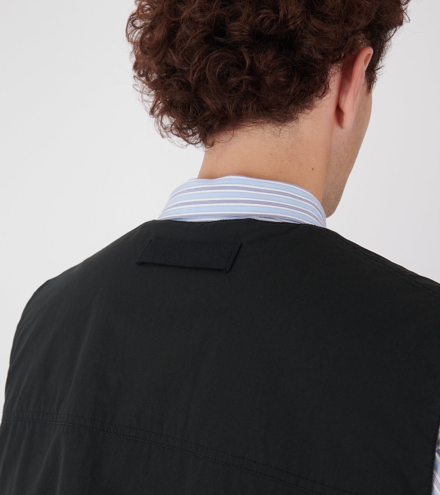 Cotton Vest with Zippers Black