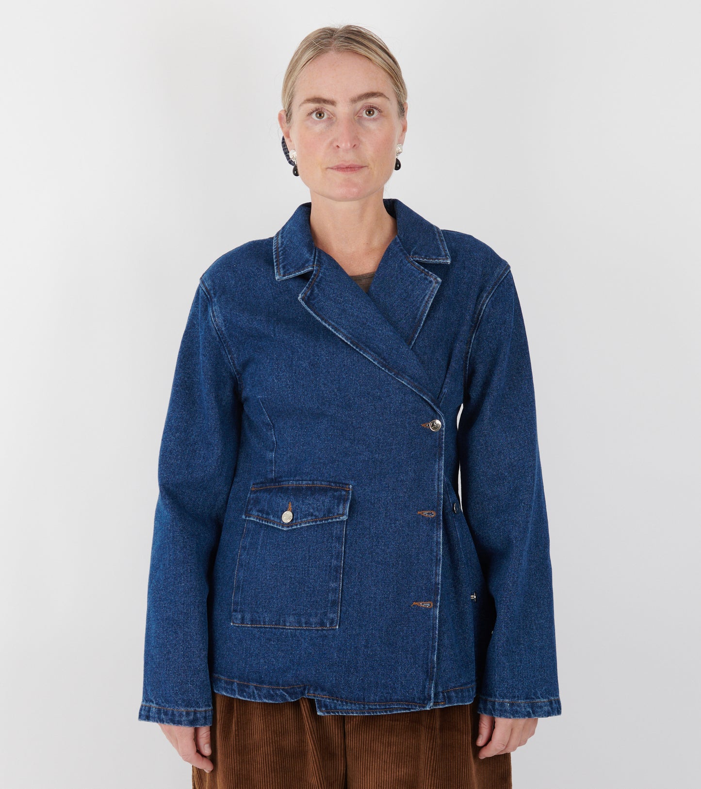 Victoria Denim Blazer Medium Blue