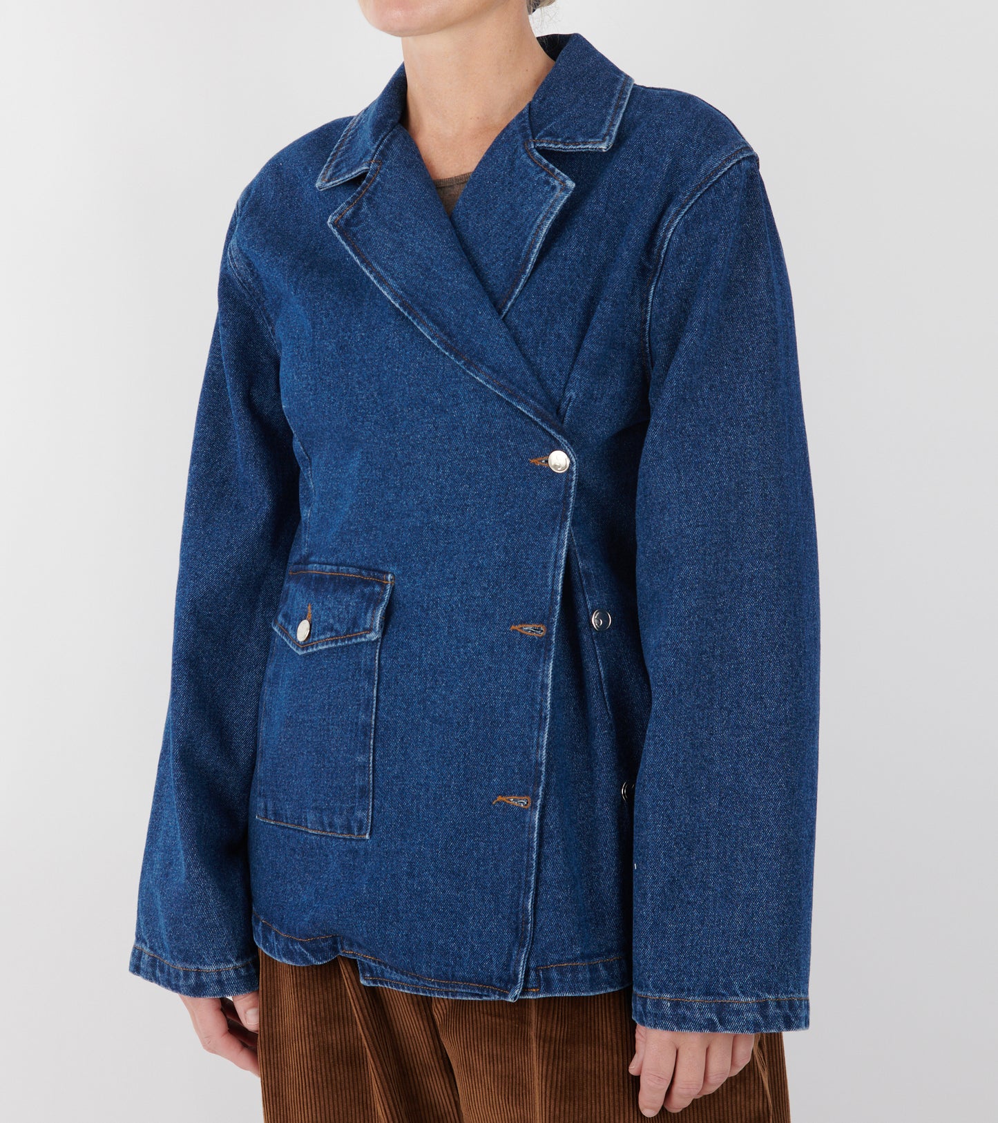 Victoria Denim Blazer Medium Blue