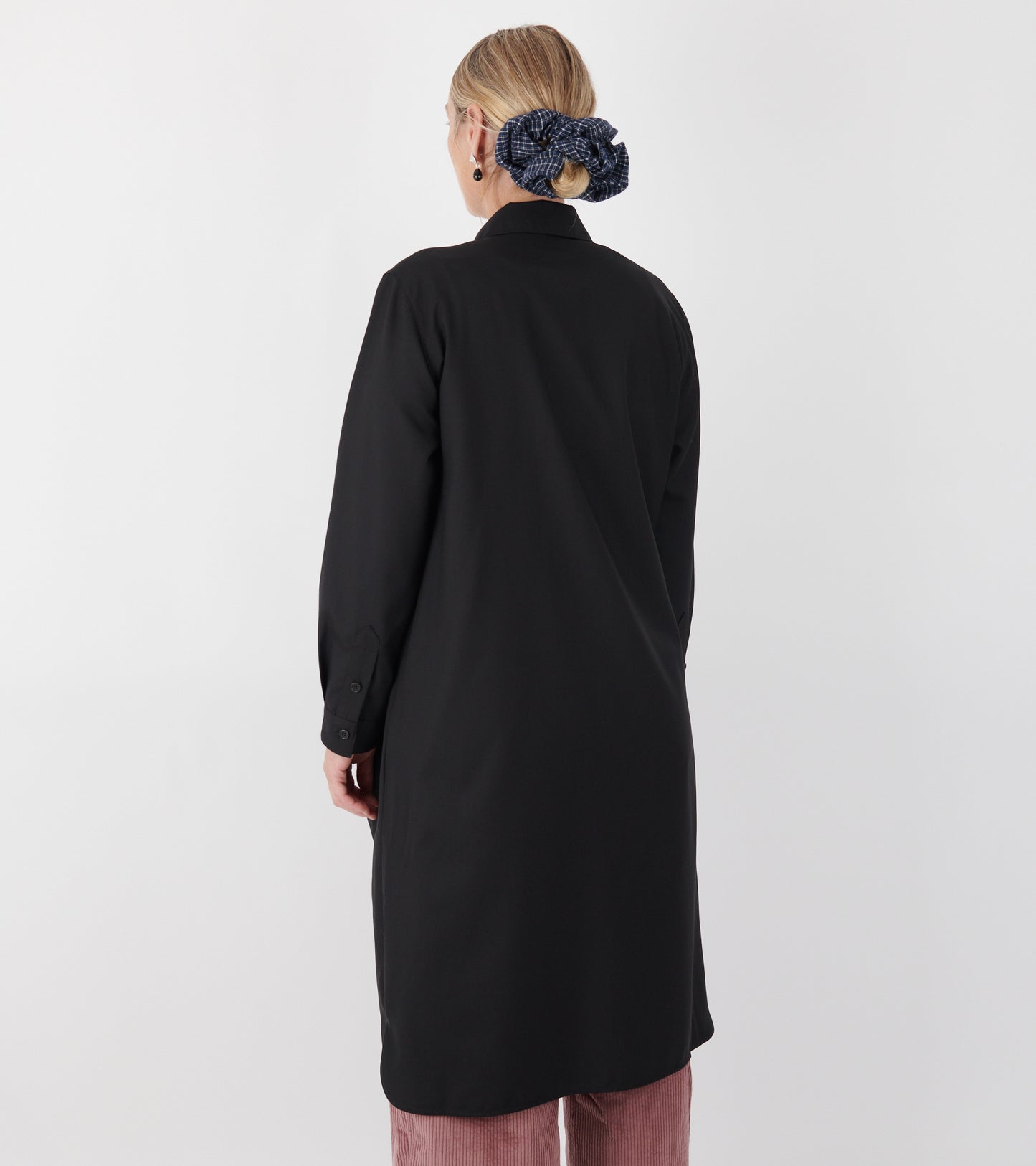 String Dress Tropical Black