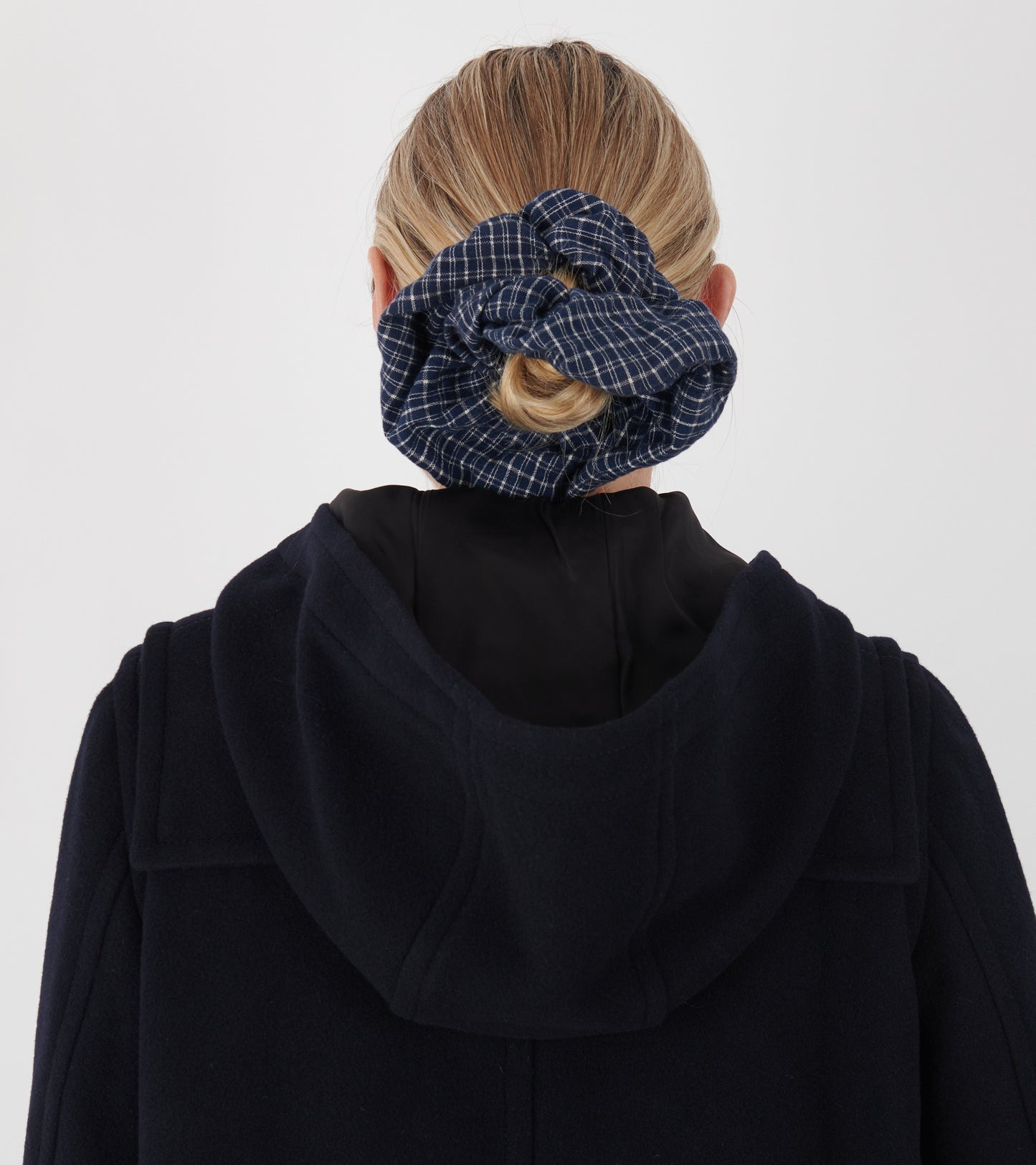 Hooded Wool Coat Navy