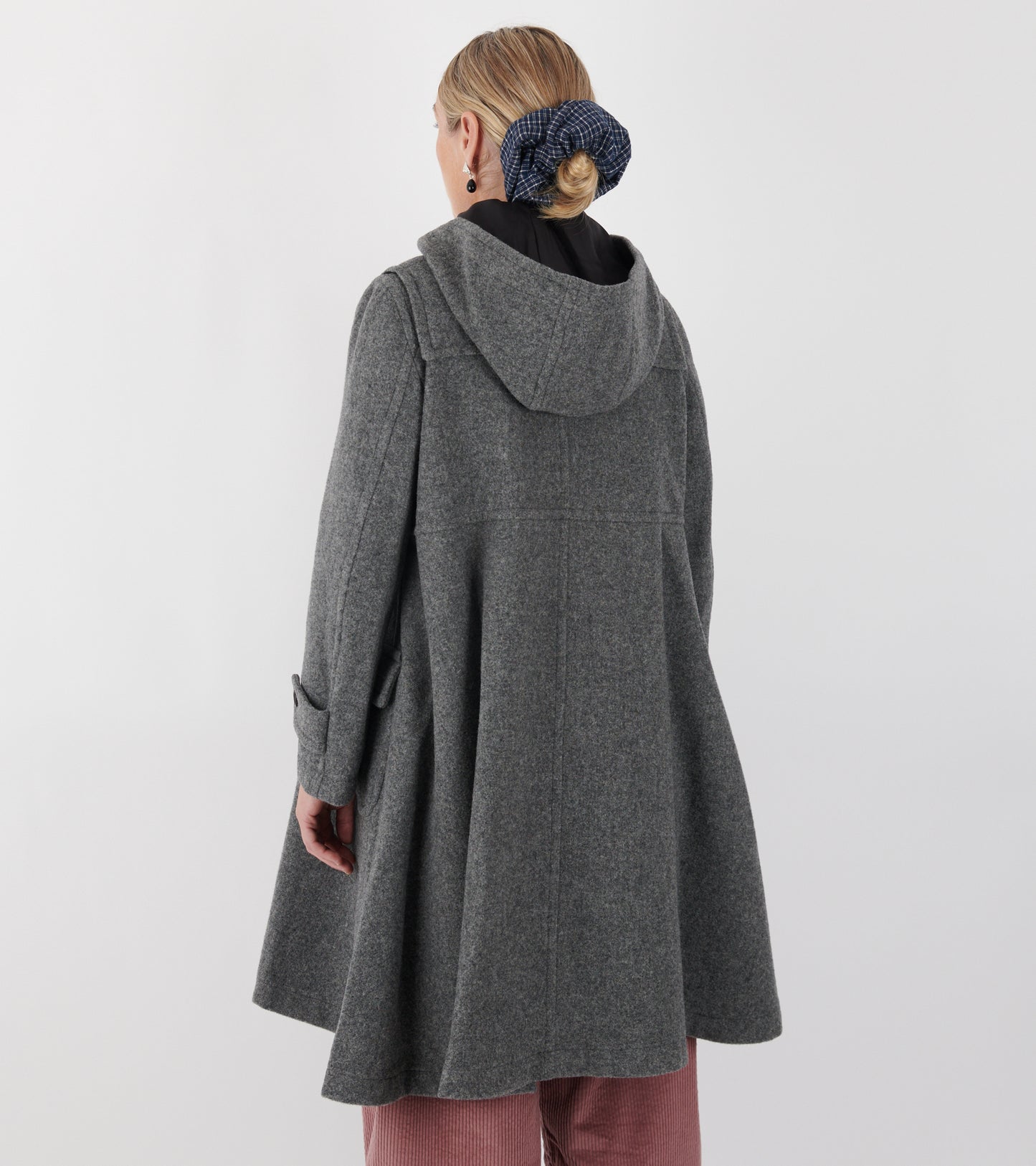 Hooded Wool Coat Grey