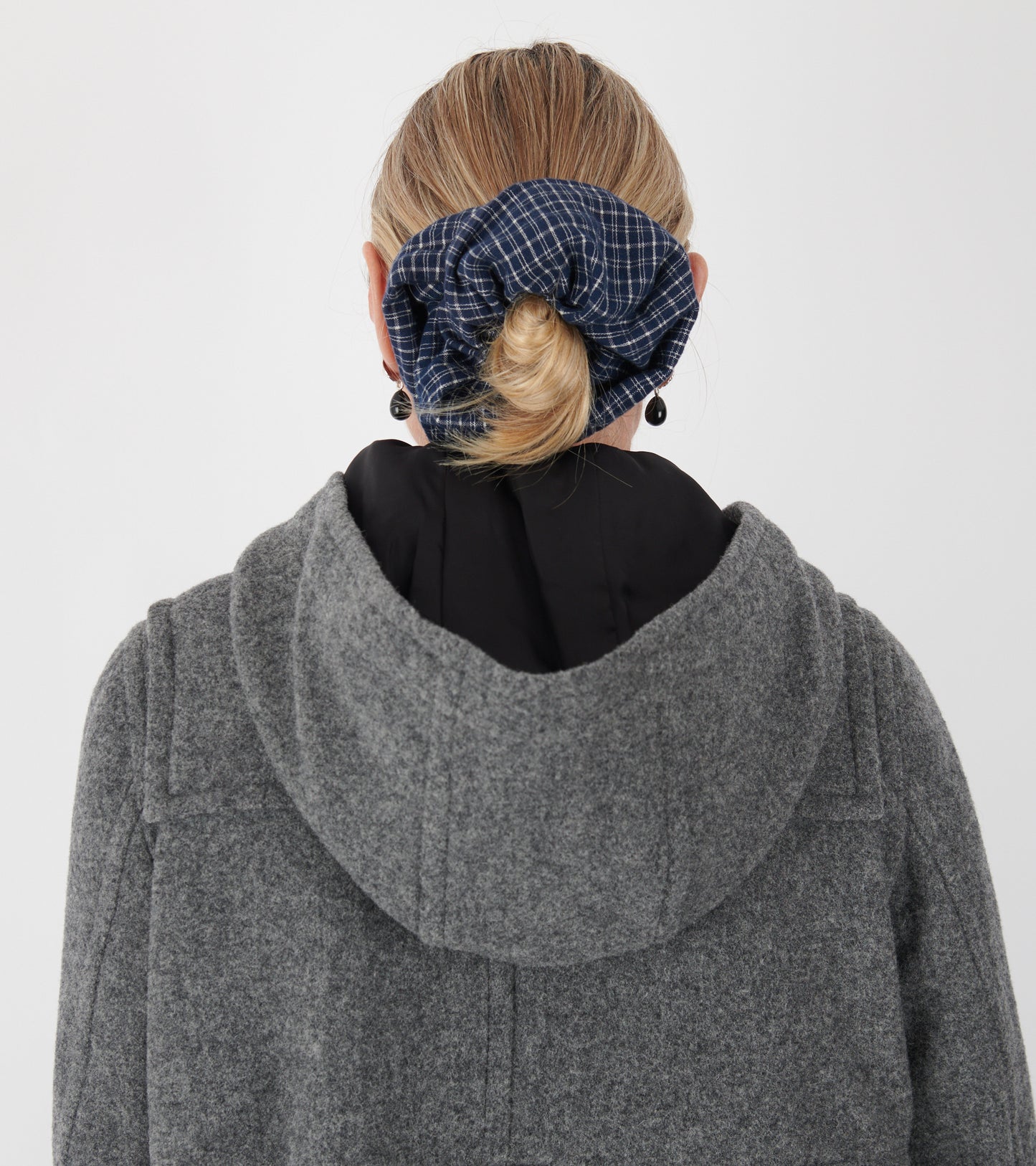 Hooded Wool Coat Grey