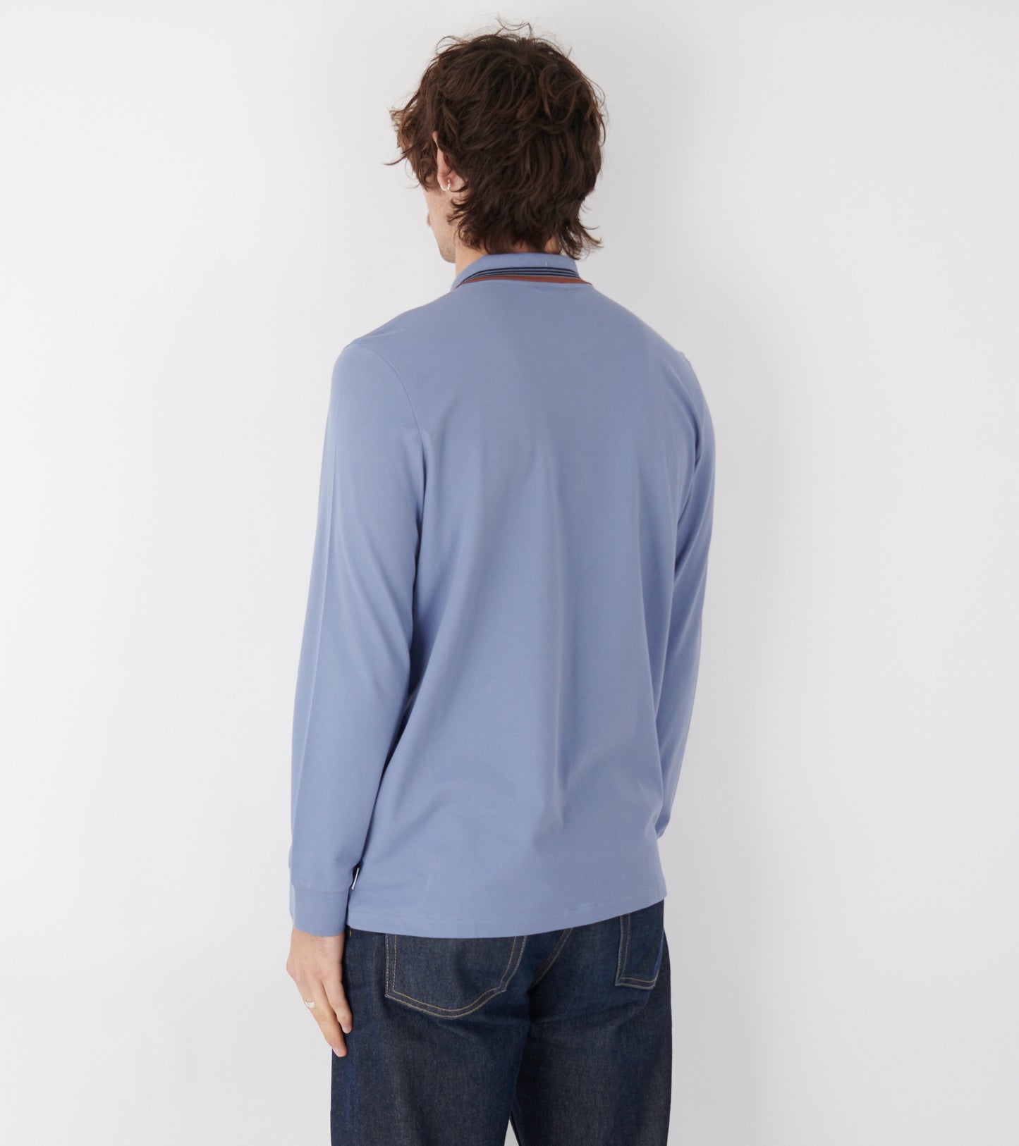 Full Zip Polo Sky Blue