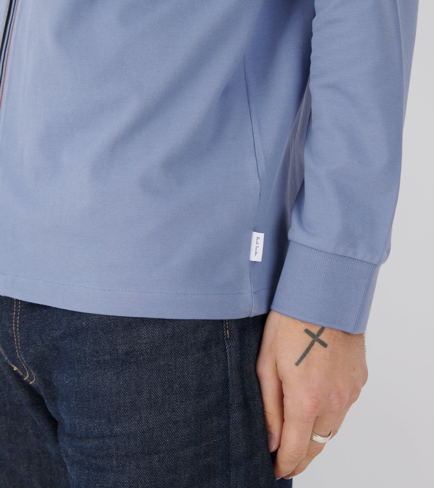 Full Zip Polo Sky Blue