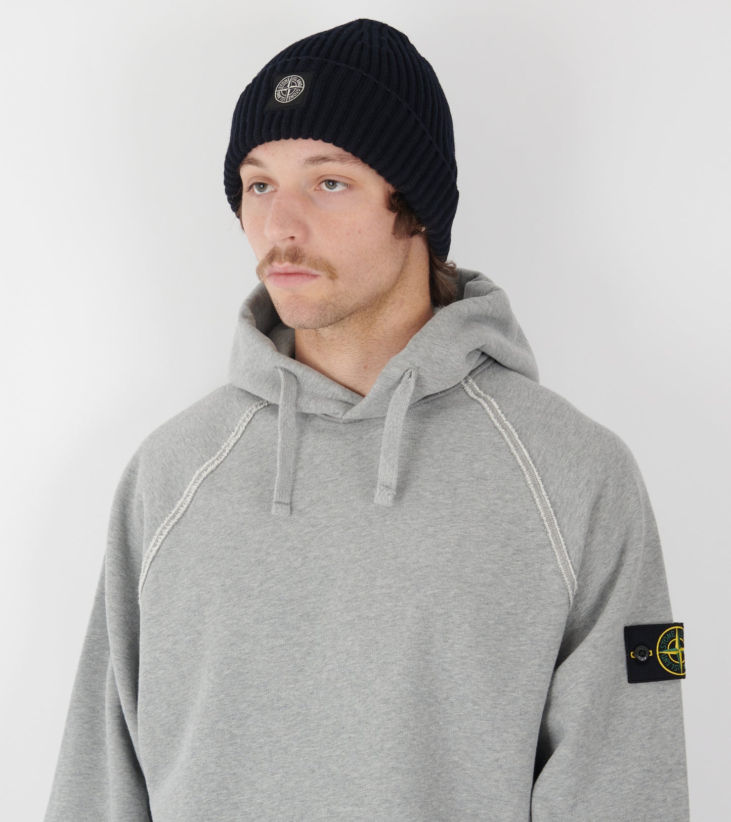 Rib Wool Logo Beanie Navy