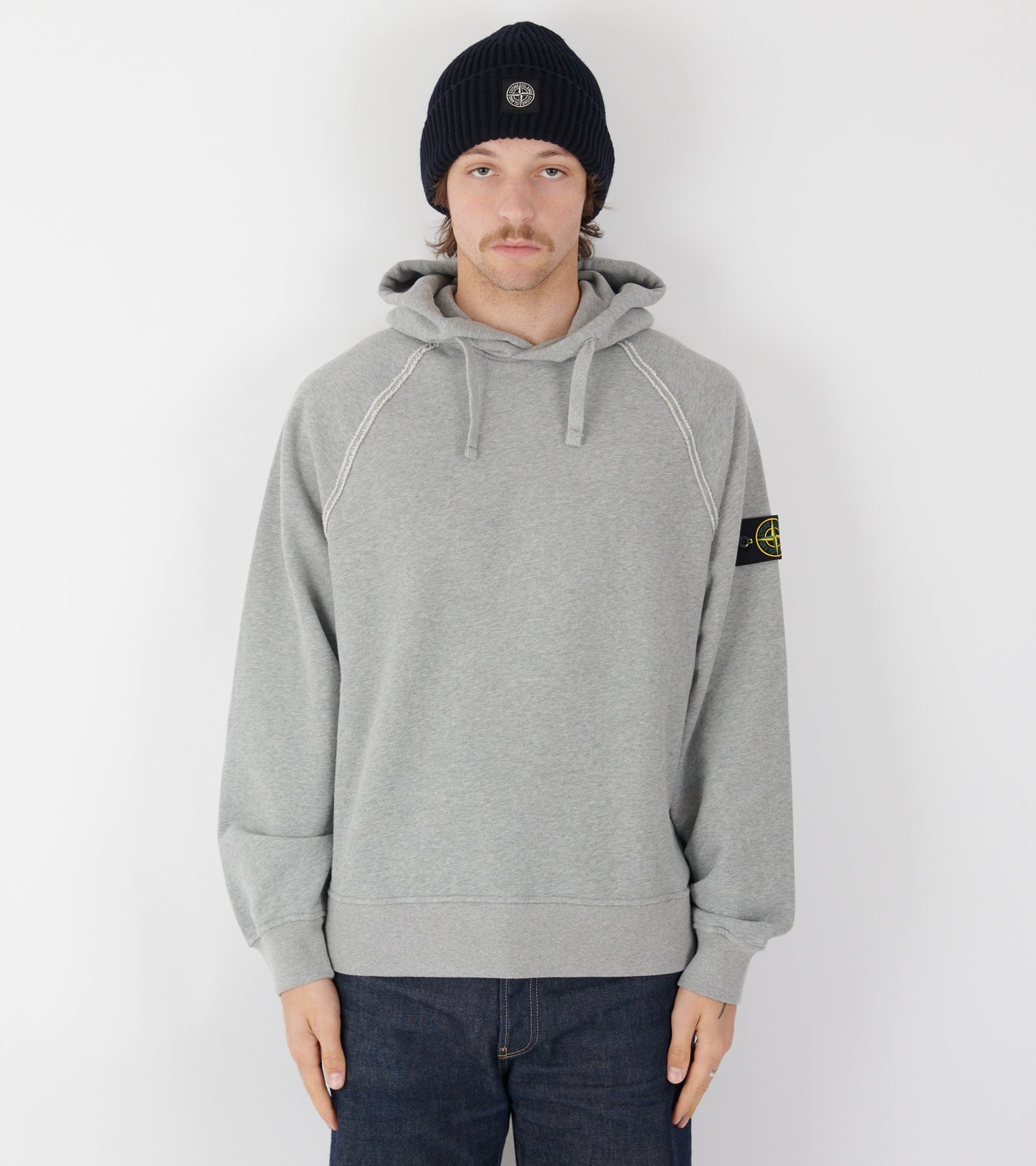 External Seams Hoodie Light Grey