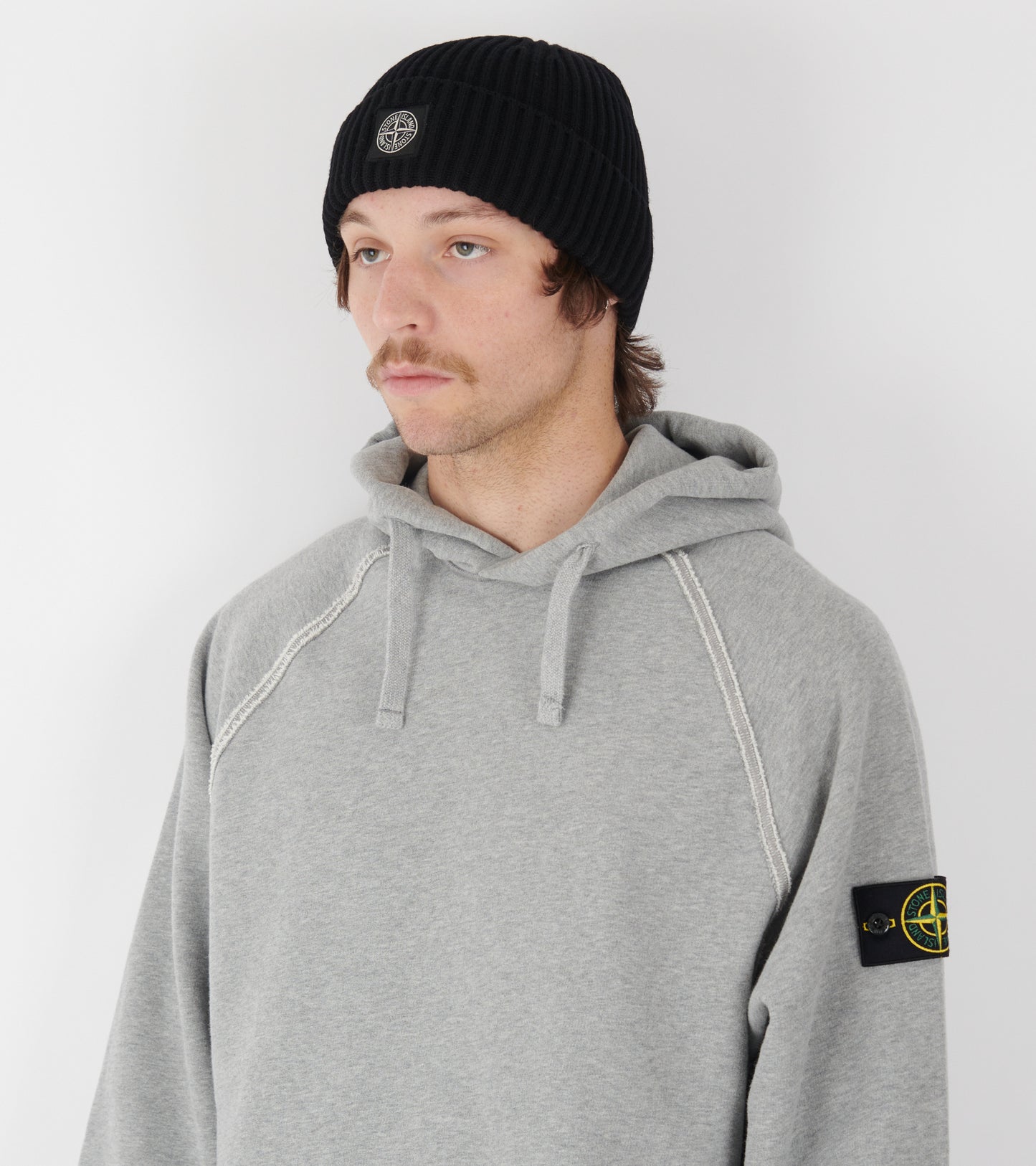 Rib Wool Logo Beanie Black
