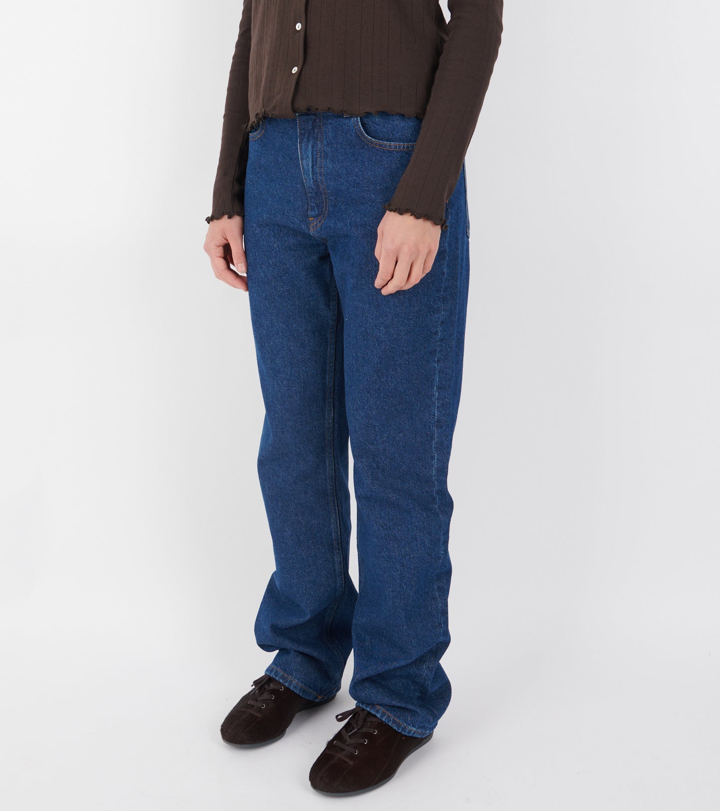 Cooper Highwaist Straight Jeans Mid Blue