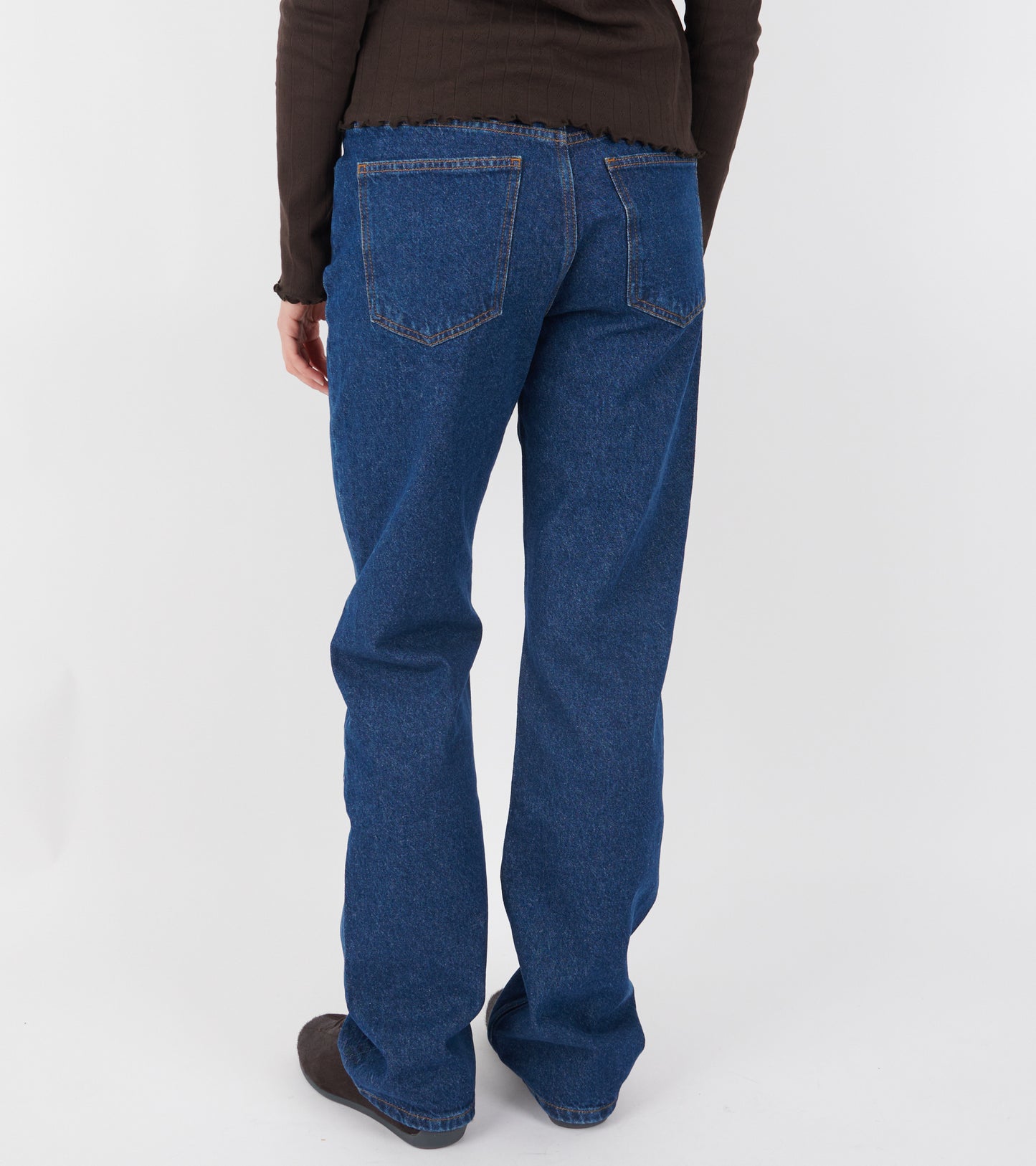Cooper Highwaist Straight Jeans Mid Blue
