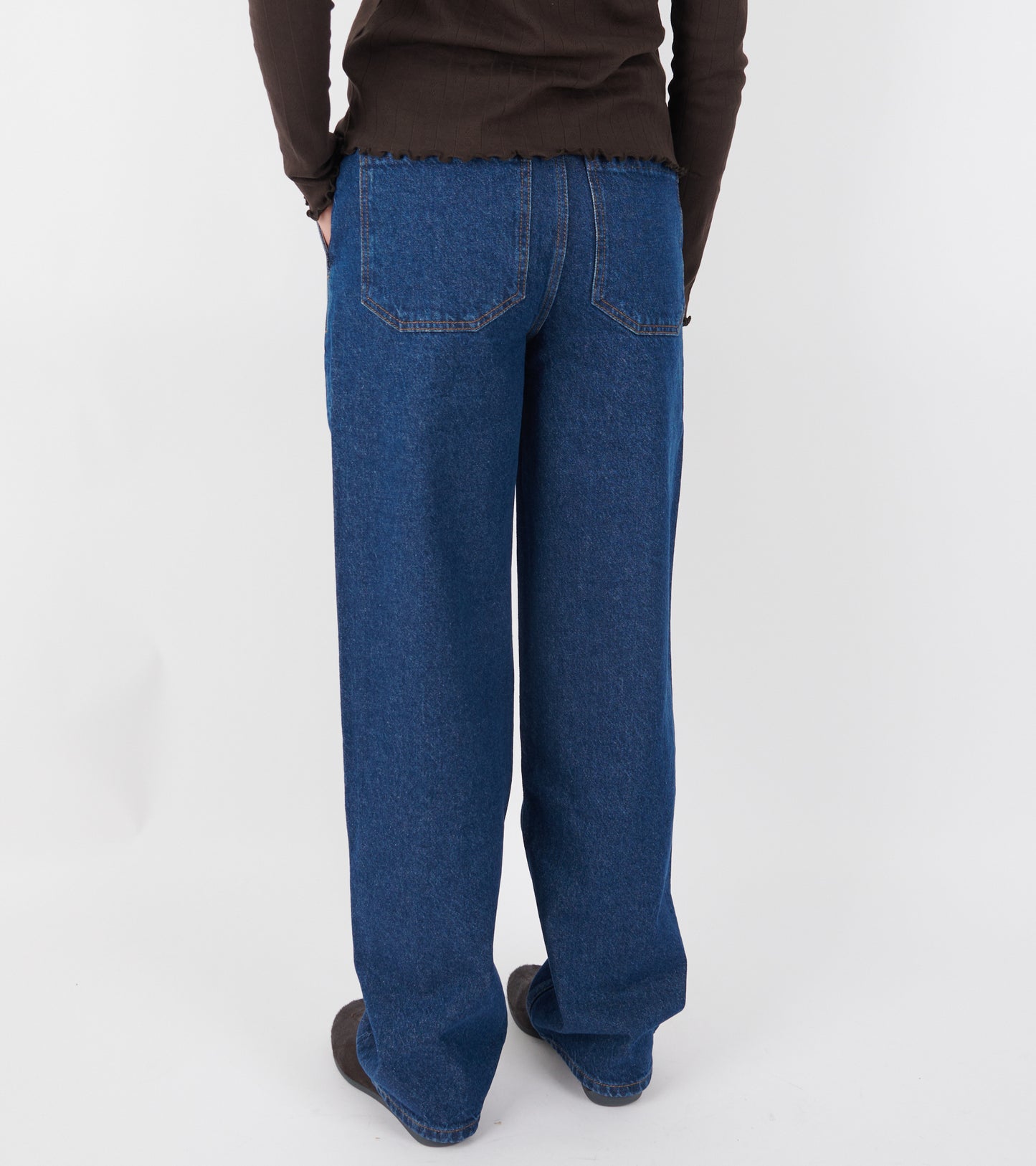 Carlo Midwaist Wide Jeans Mid Blue