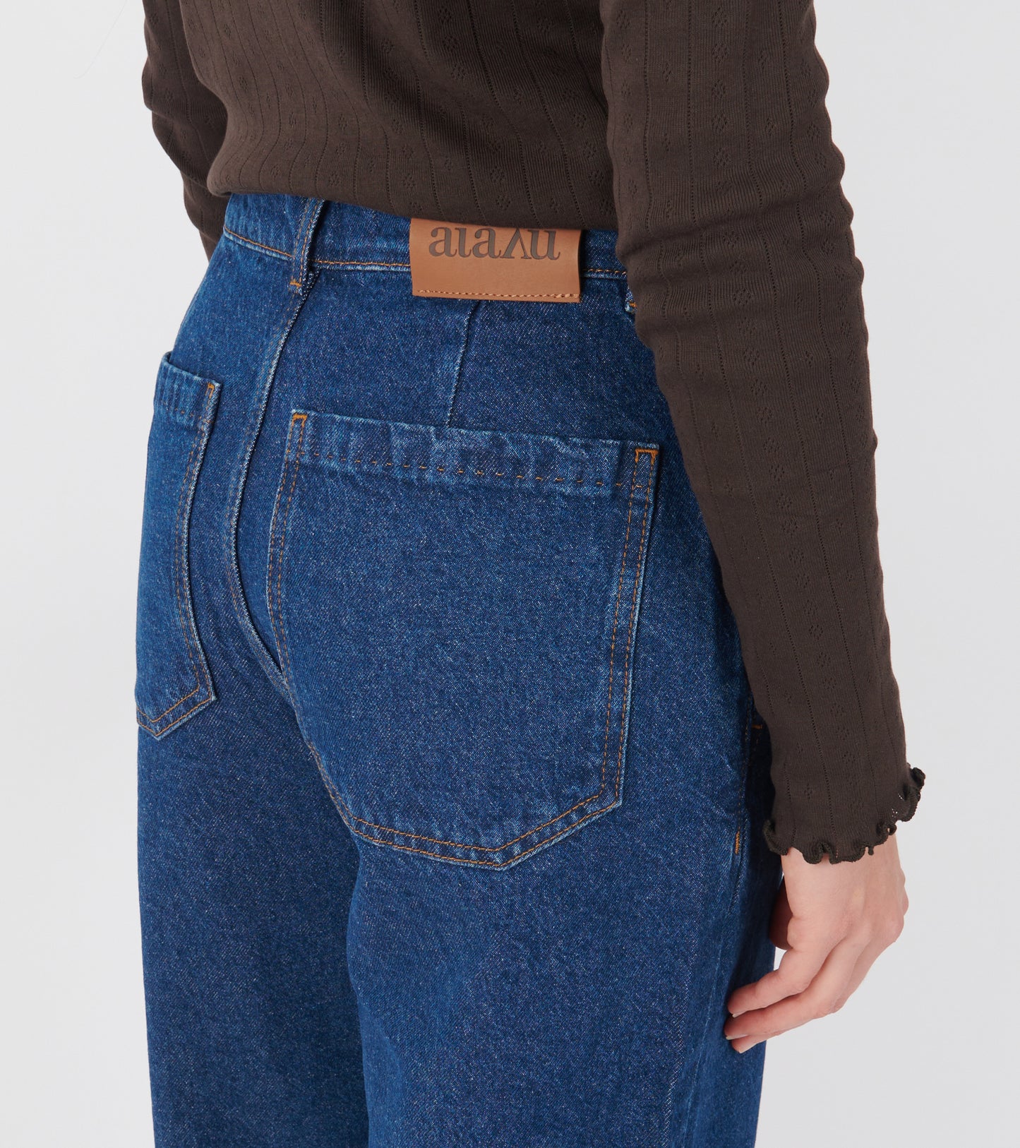 Carlo Midwaist Wide Jeans Mid Blue