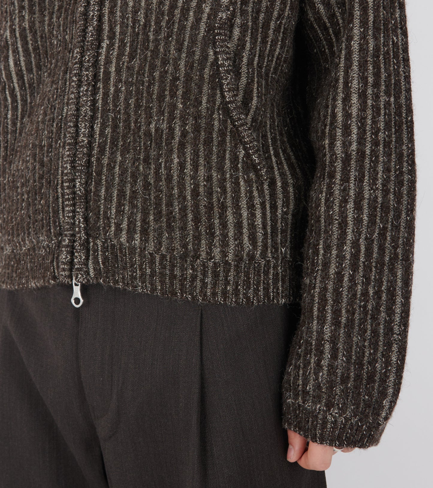 Level Hood Vanise Brown Stripe Isles Wool