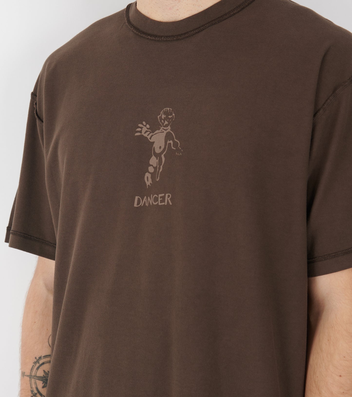 Inside-Out Logo Tee Brown