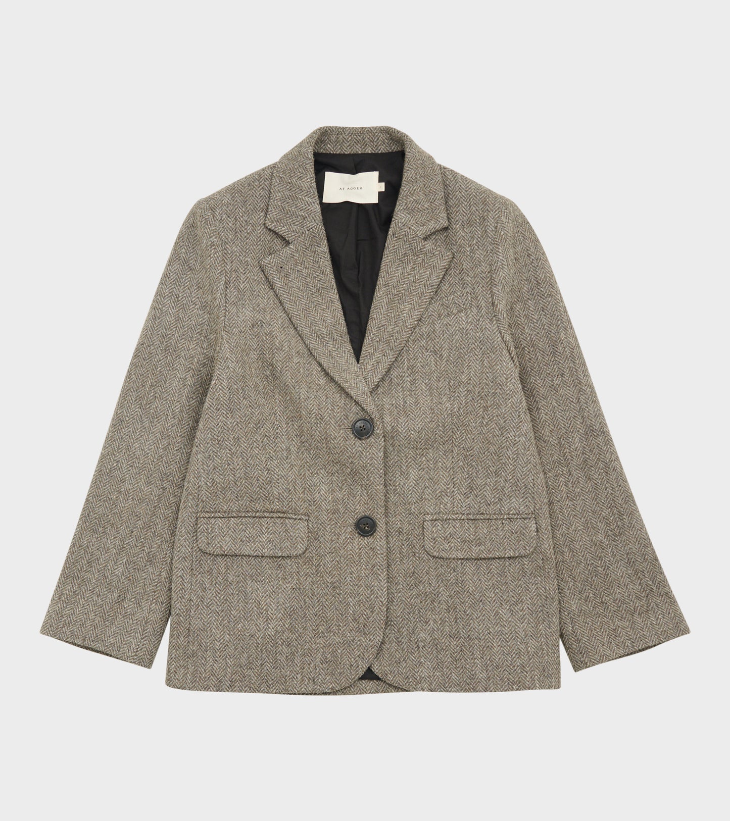 Shetland Wool Straight Blazer Brown