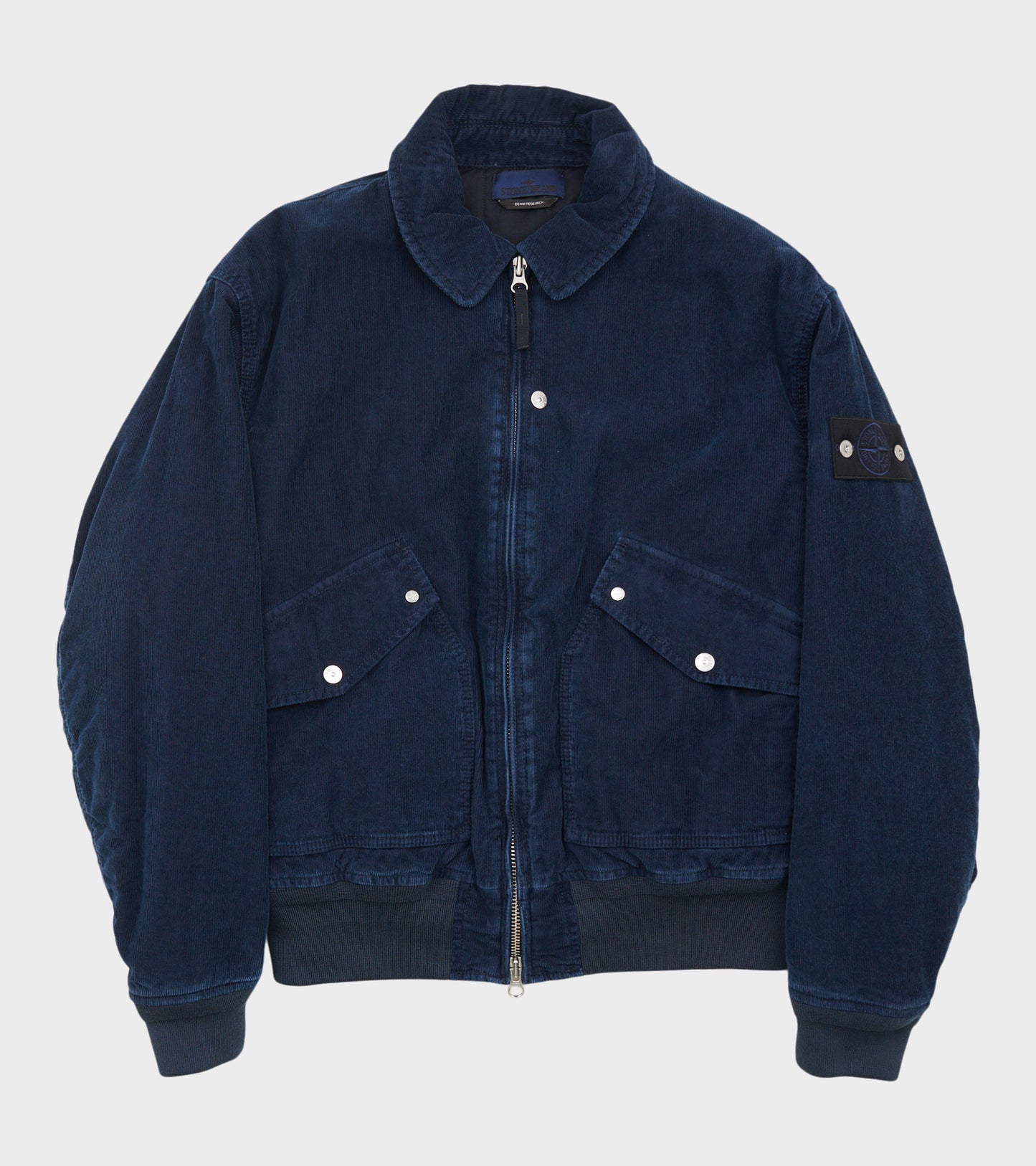 Micro Corduroy Rinsed Padded Jacket Dark Blue