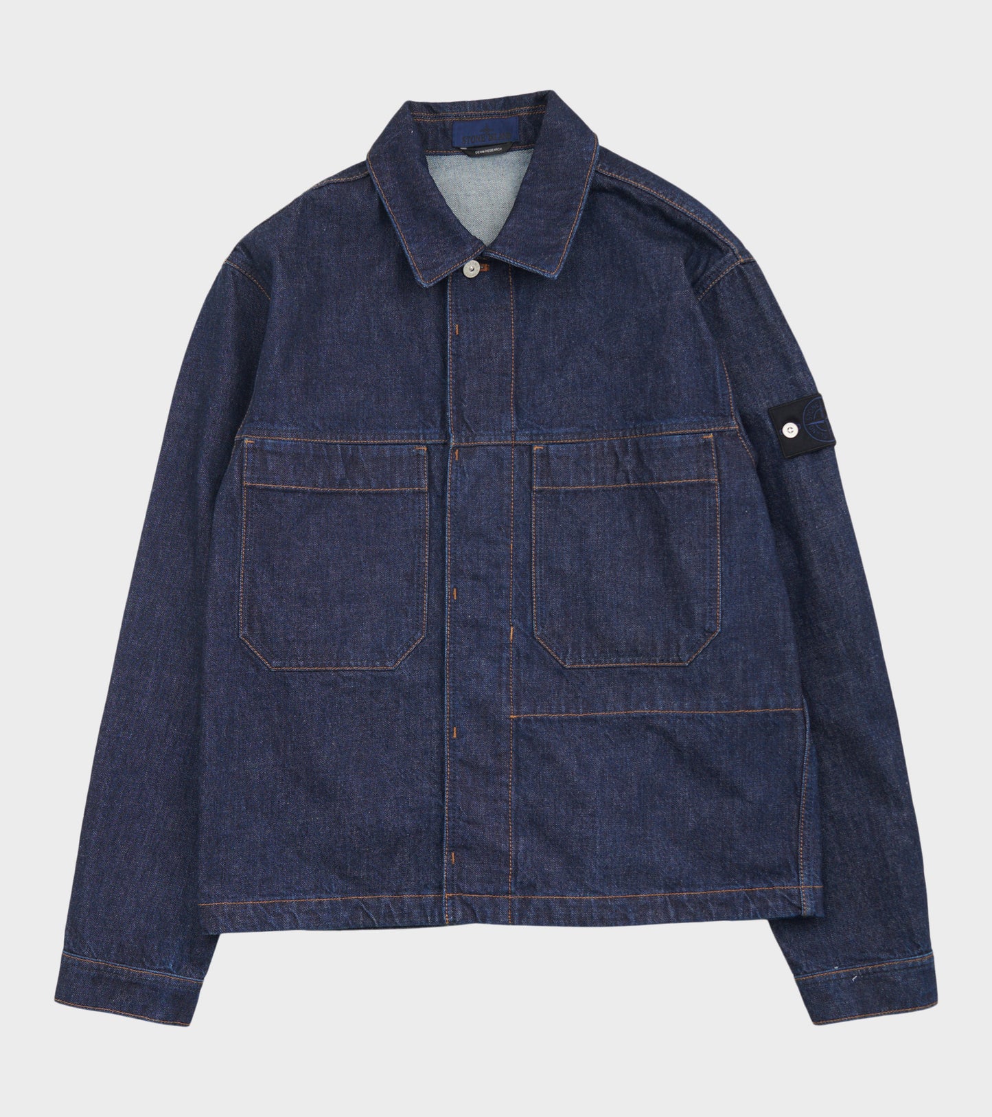 Indigo Denim Rinsed Jacket Dark Blue