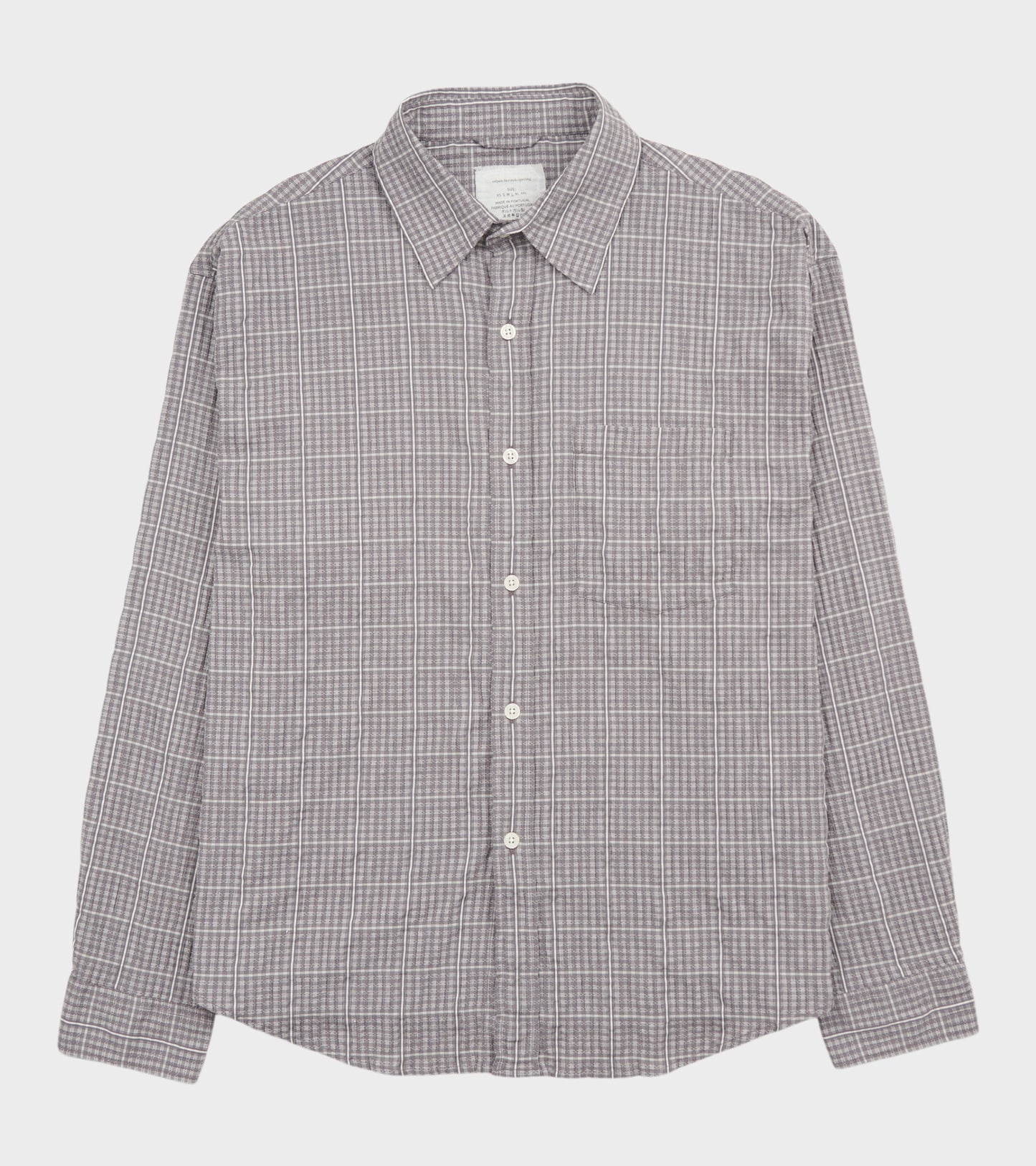Executive Shirt Grey Textured Check