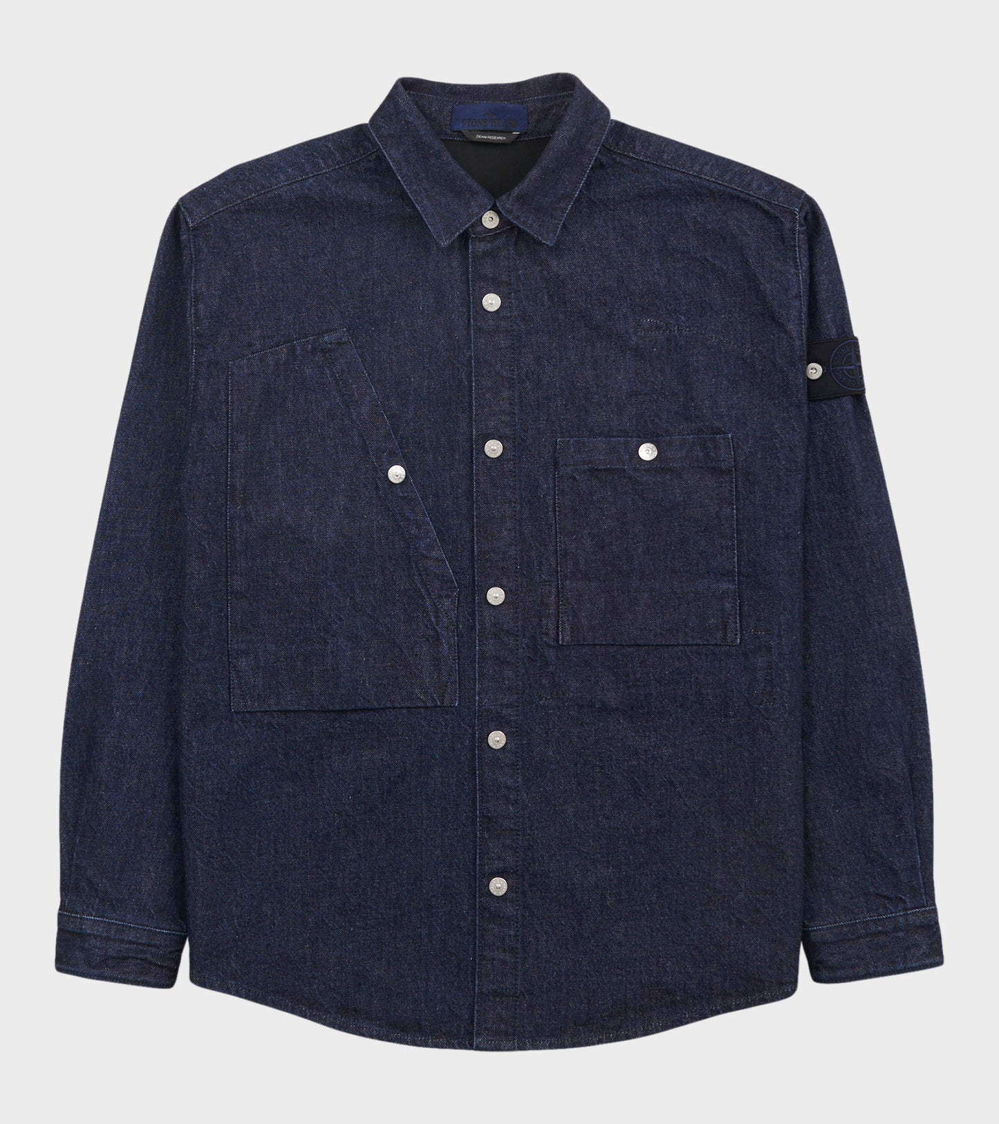 Relaxed Denim Overshirt Dark Blue