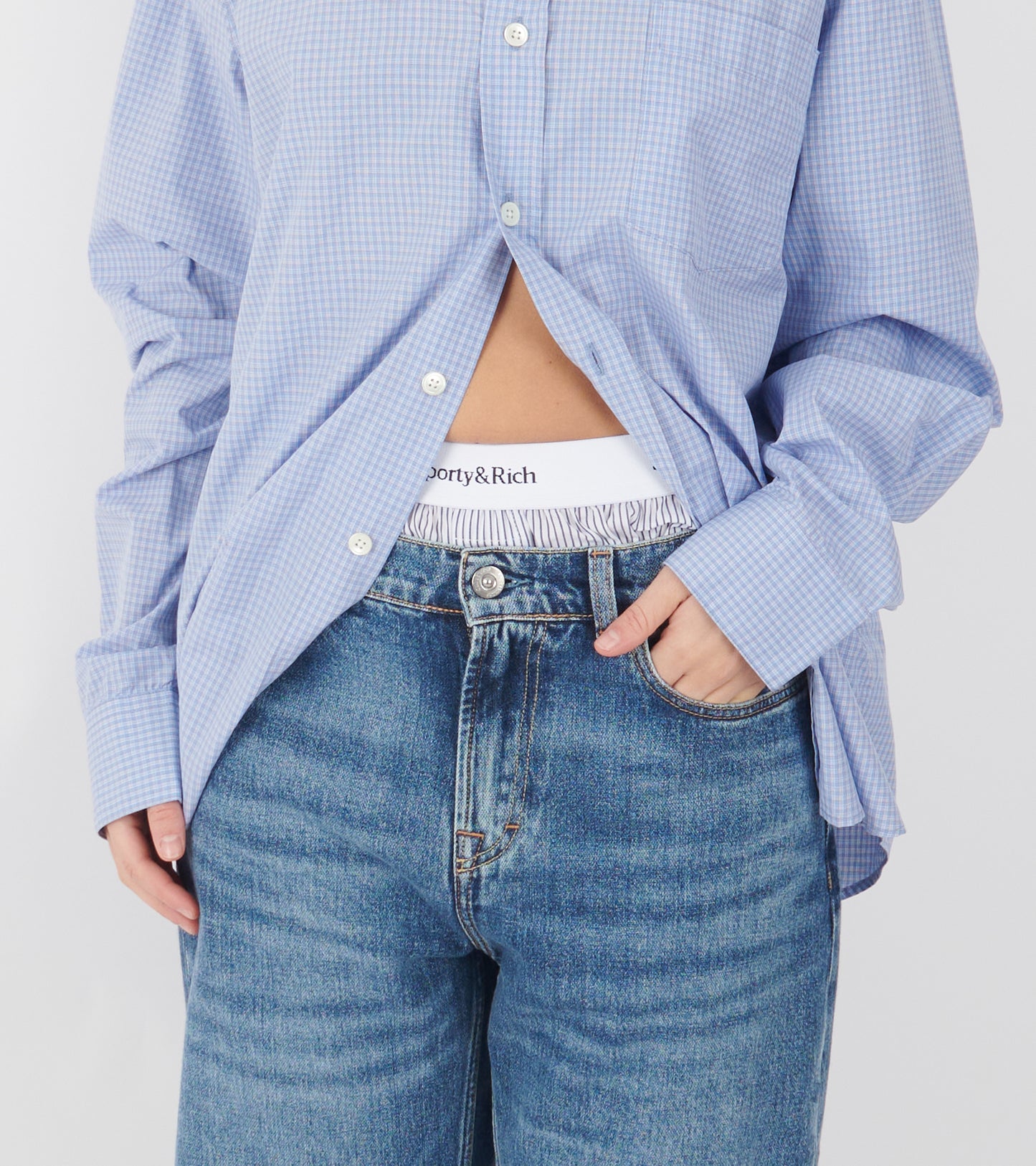 Yankees Serif Boxer Short Navy Striped