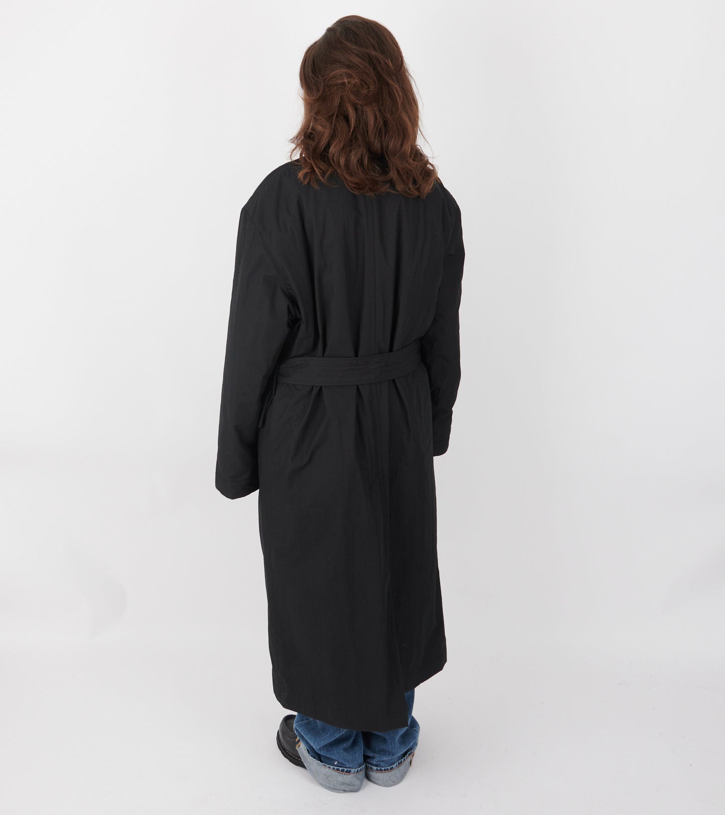 W Duvet Trench Black Tide Cotton Nylon