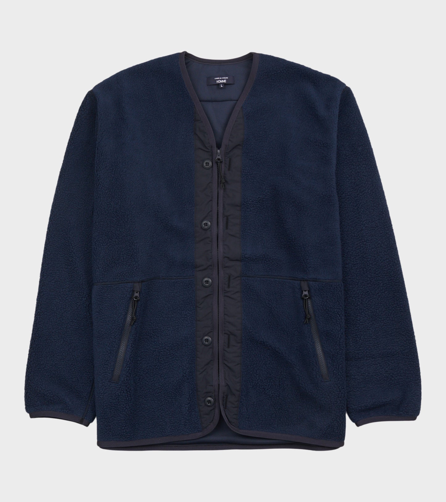 V-neck Zip Fleece Navy