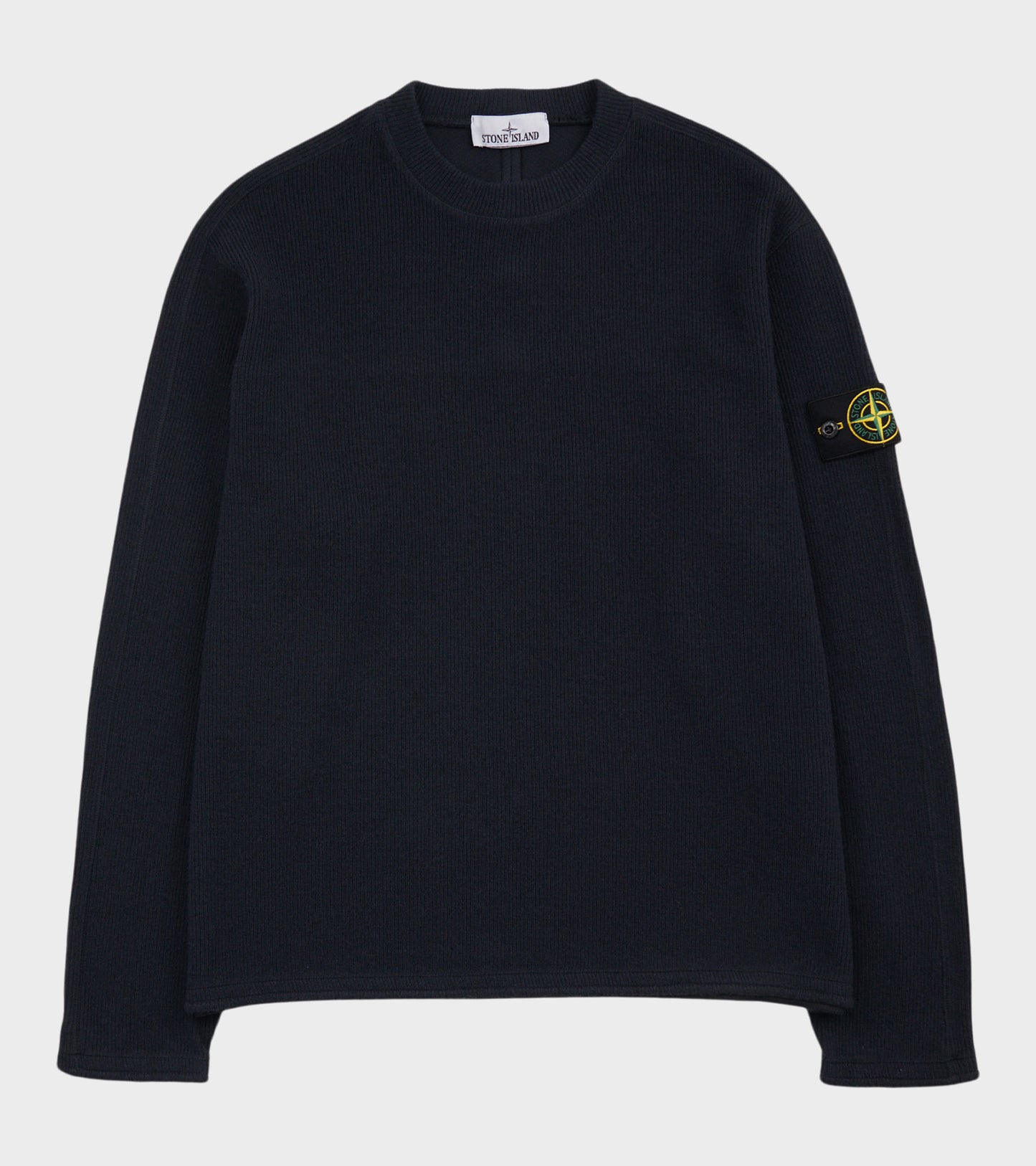 Rib Nylon Wool Blend Knit Dark Navy