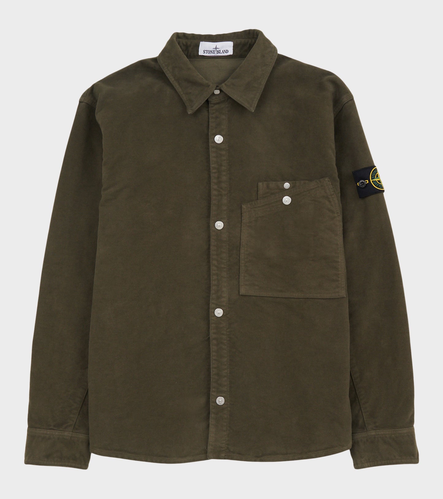 Heavy Soft Cotton Overshirt Olive