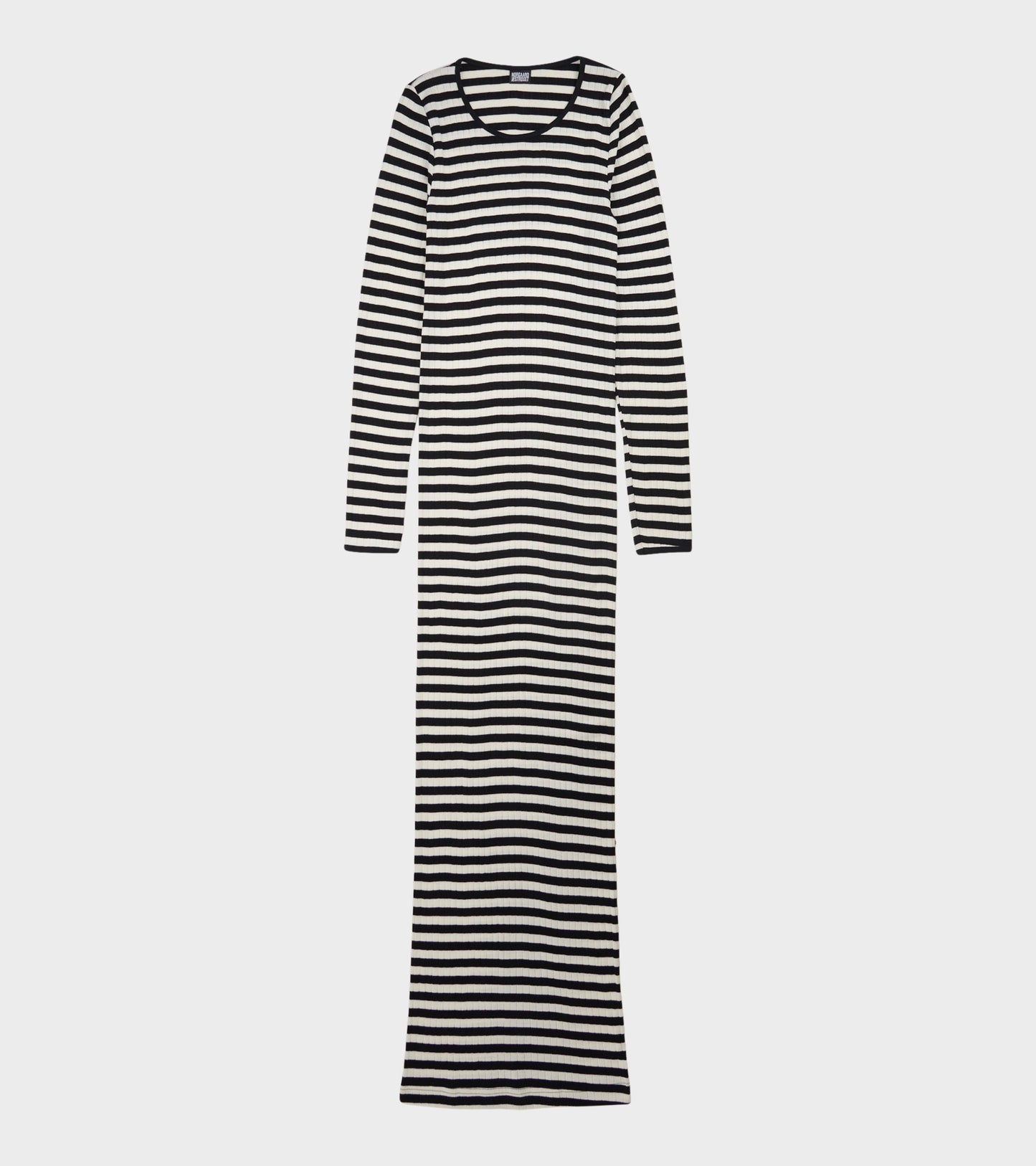 101 Long John Rib Dress Black/Ecru