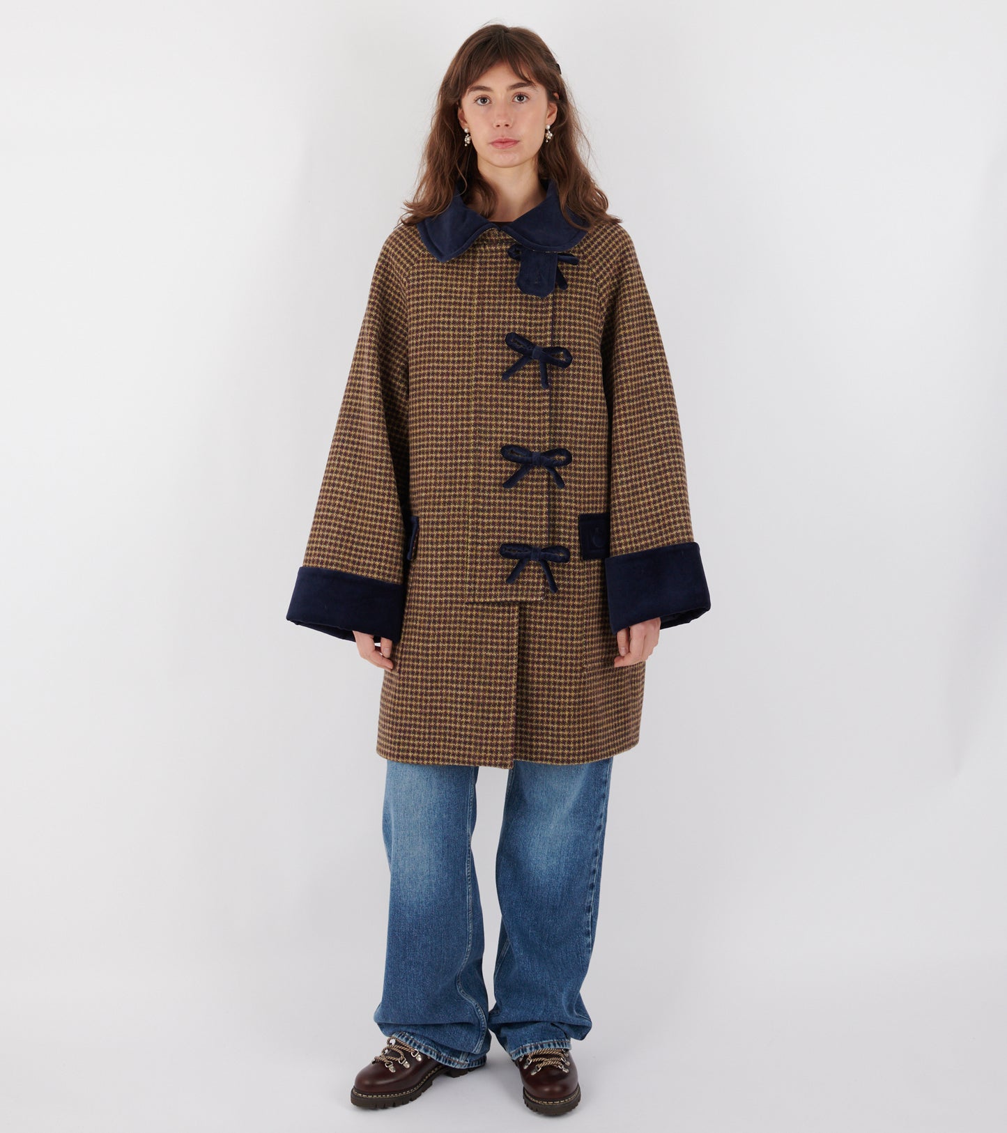 Thea Coat Harris Tweed Purple