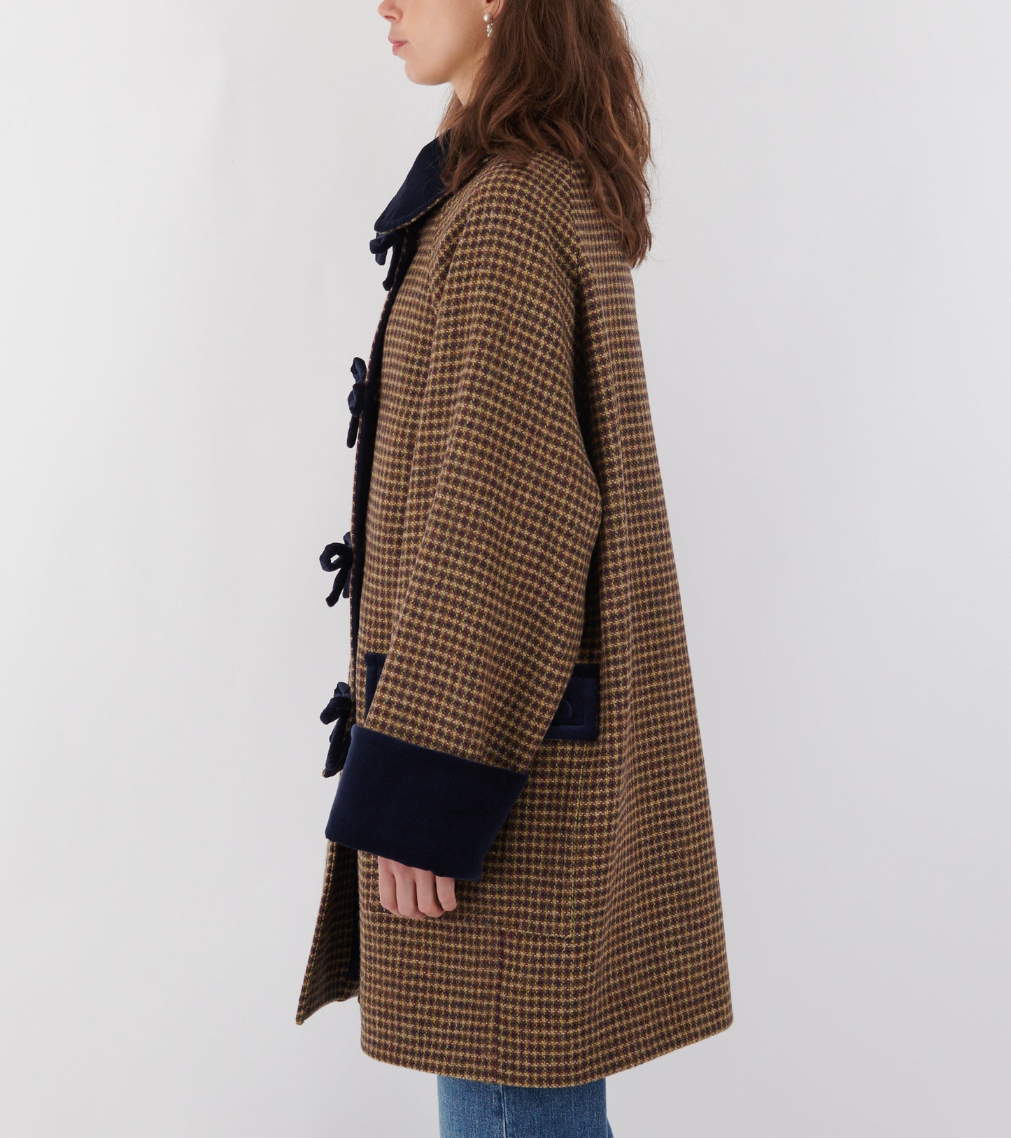 Thea Coat Harris Tweed Purple