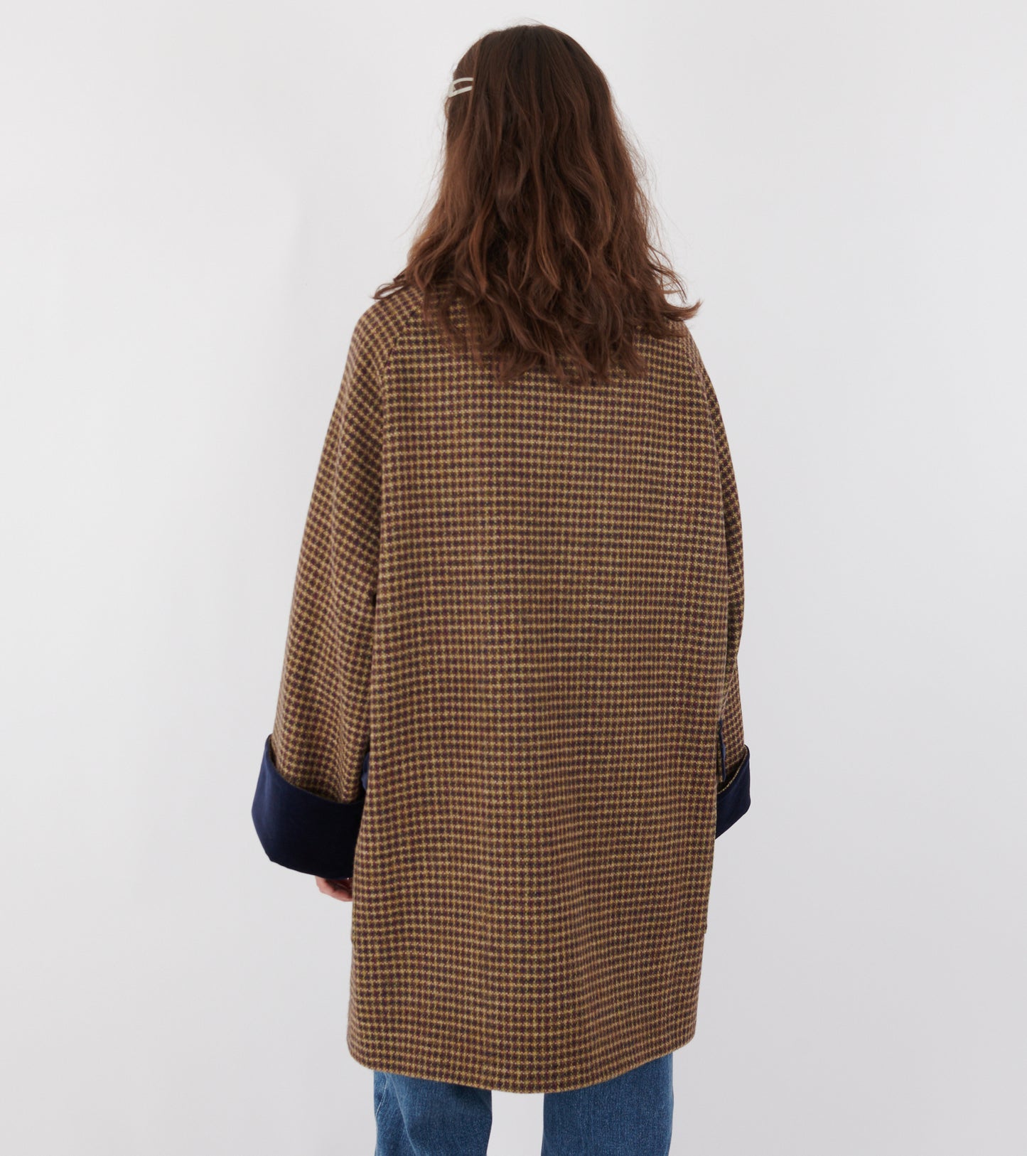 Thea Coat Harris Tweed Purple
